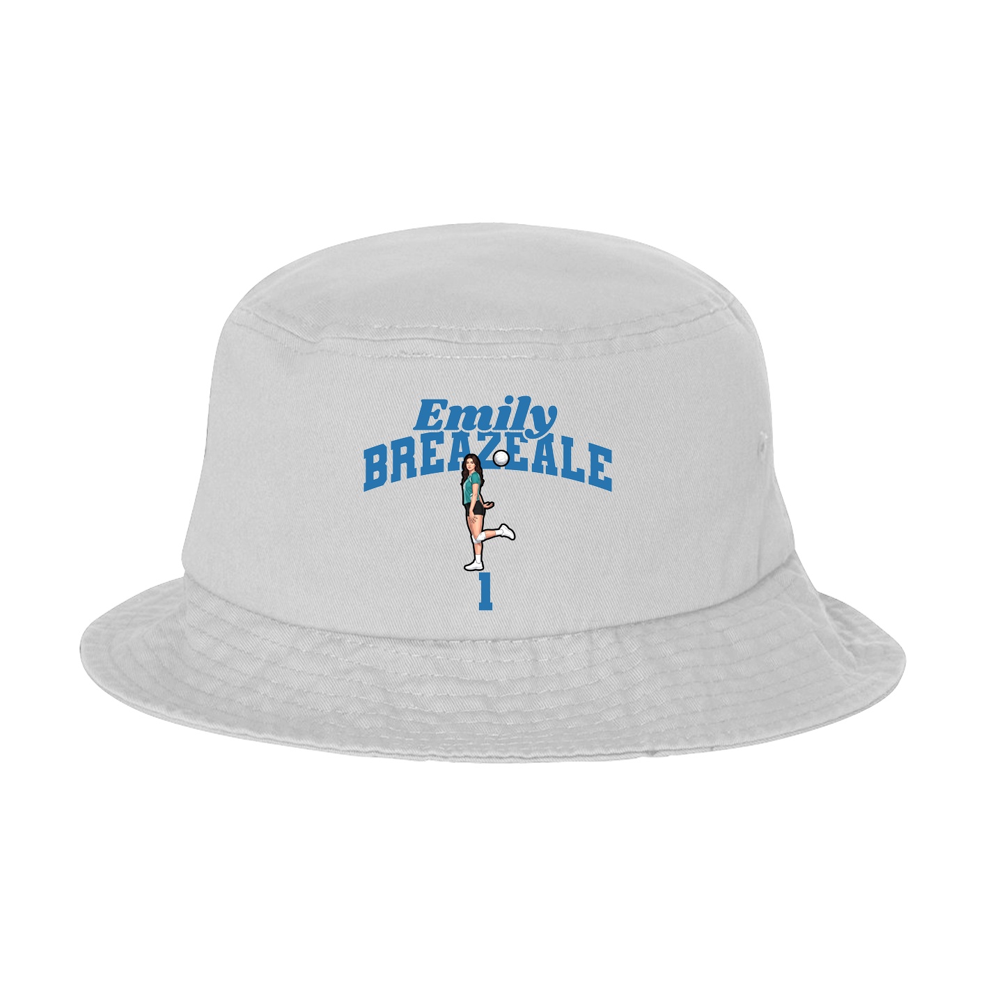 Bucket Cap — Signature Arch in White