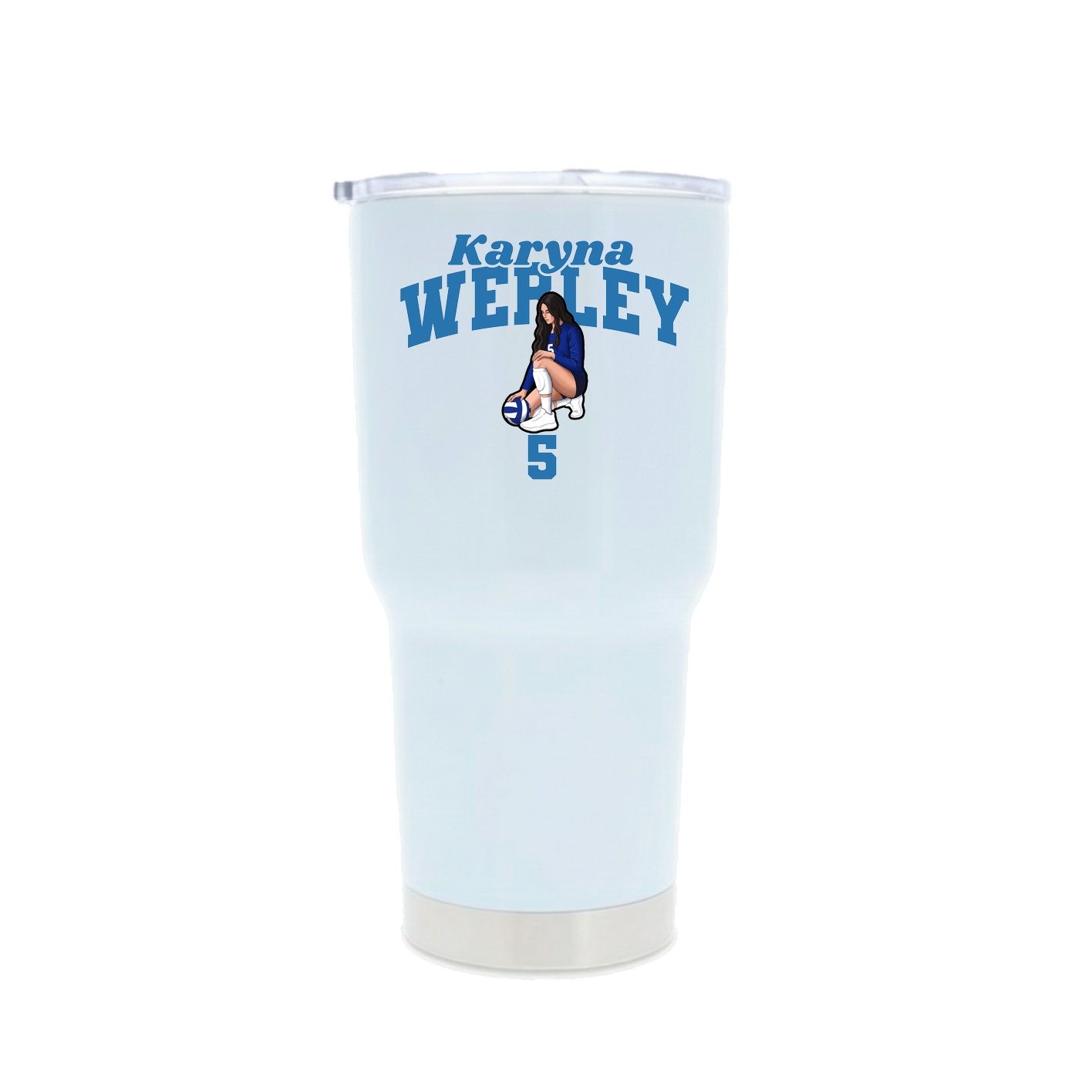 30oz Stainless Steel Tumbler — Signature Arch in White