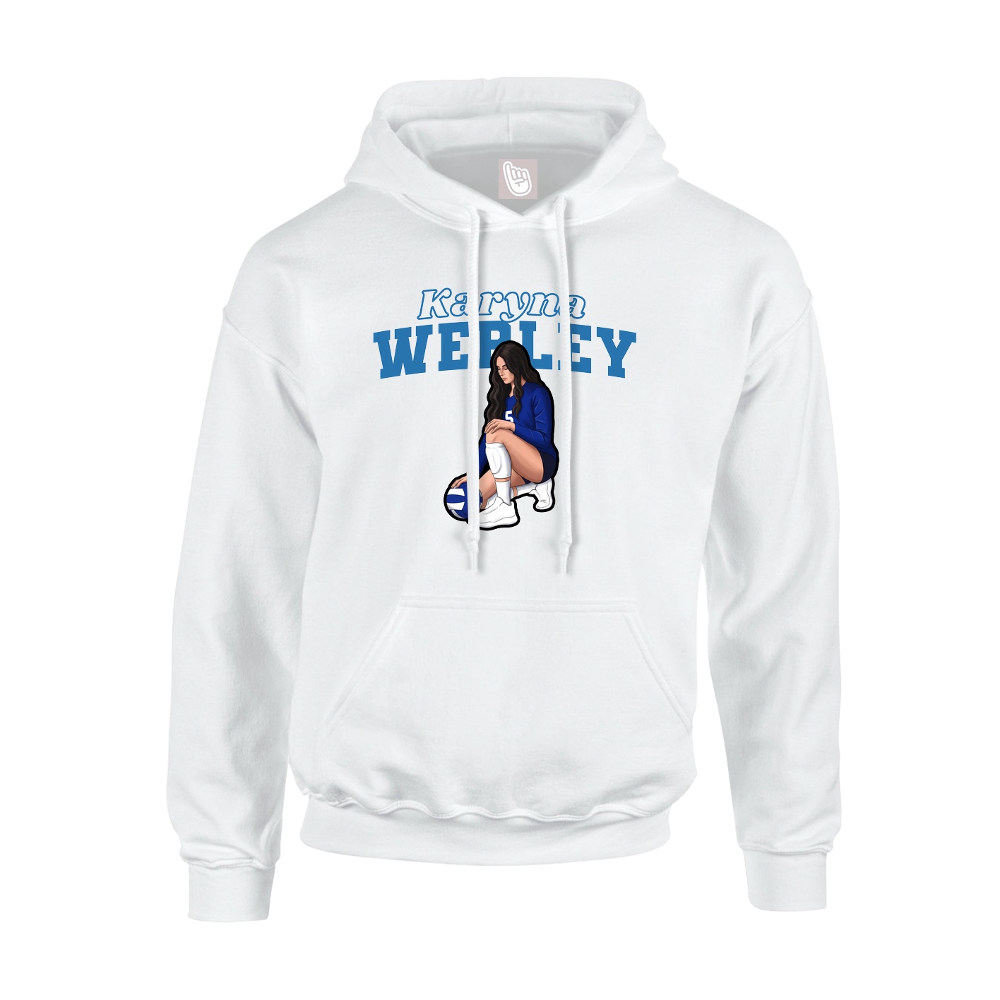 Hoodie — Name Arch in White