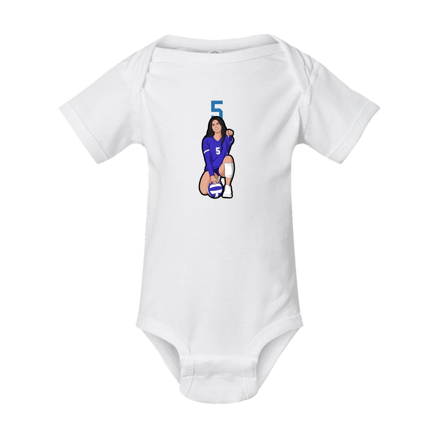 Baby Onesie — Number Top in White