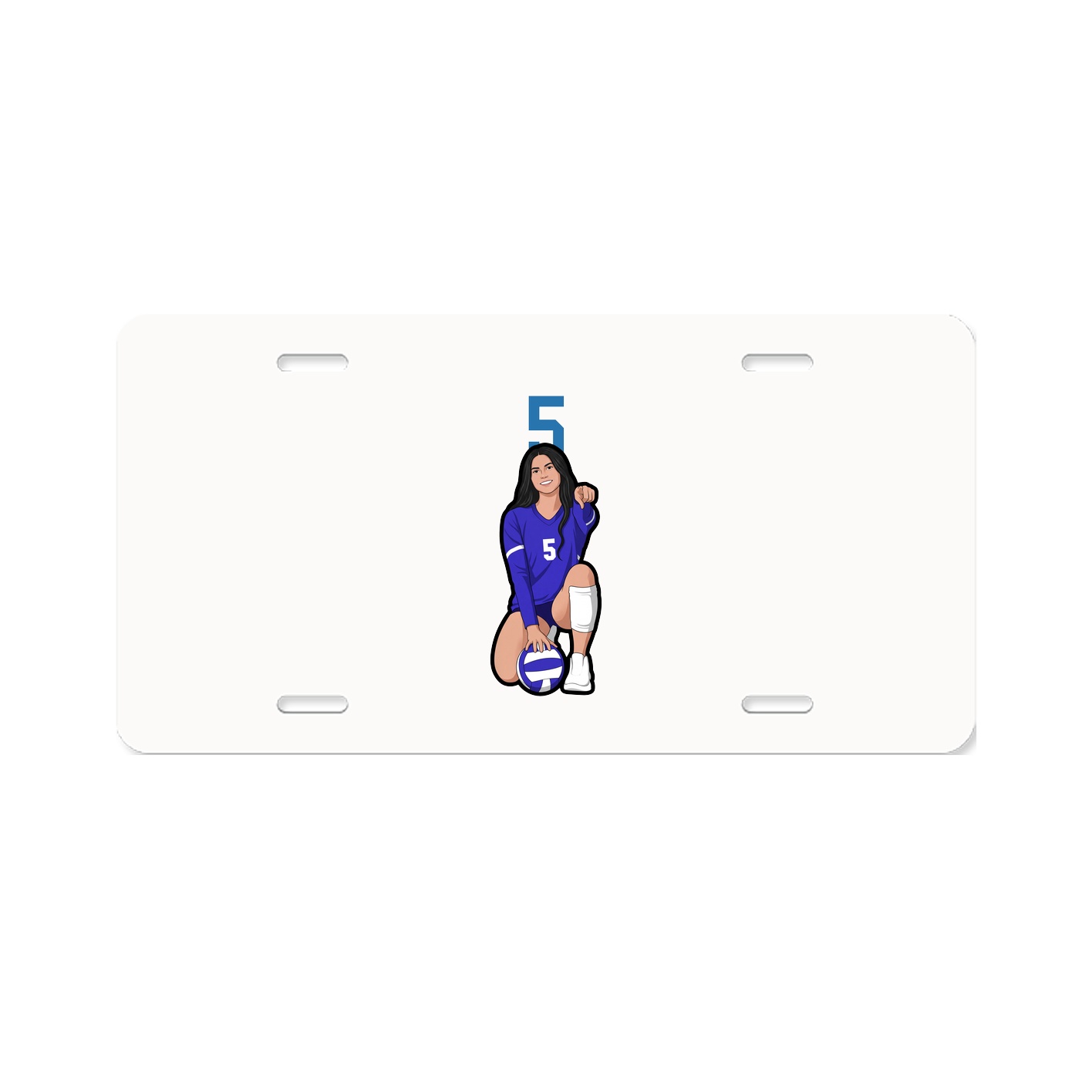 License Plate — Number Top in Classic