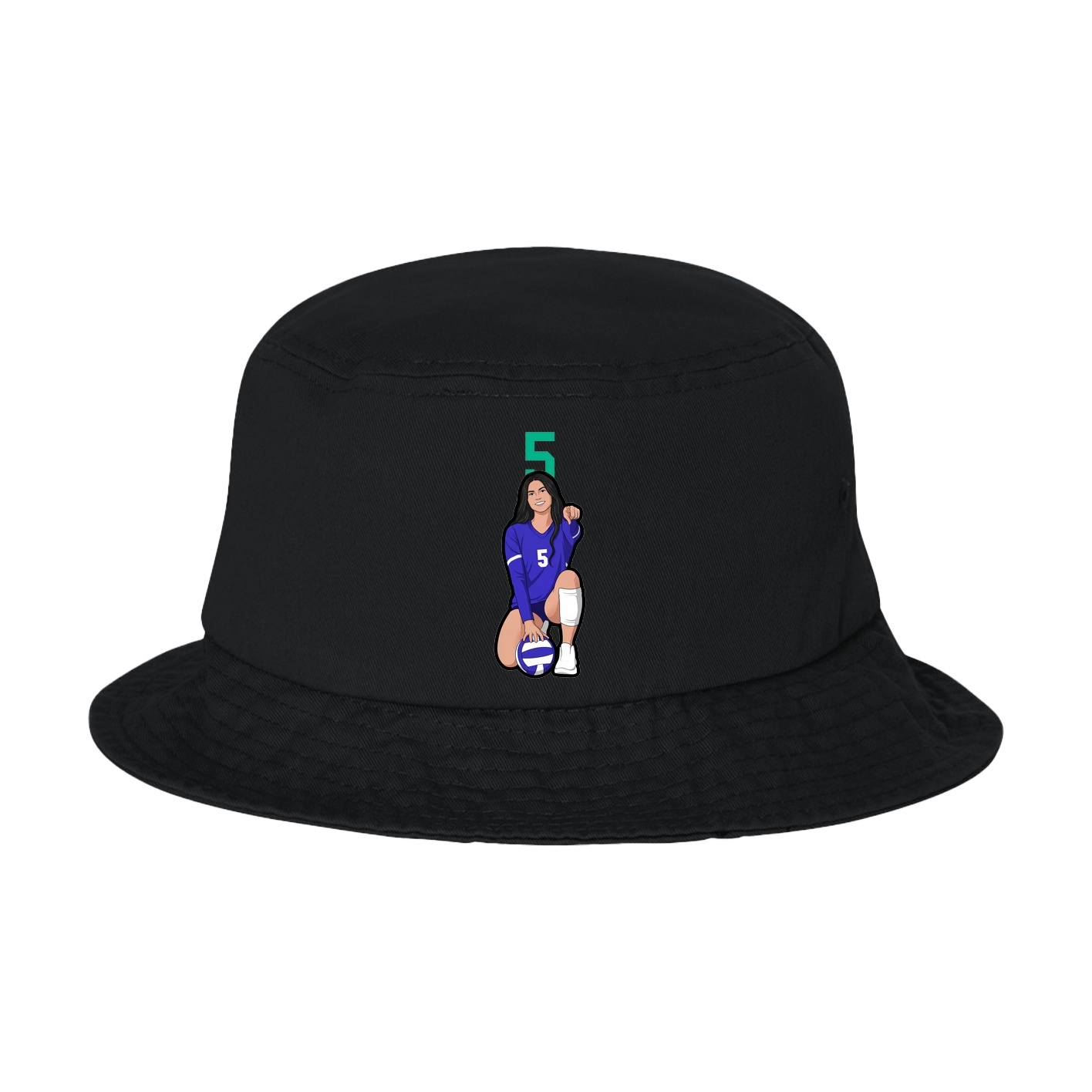 Bucket Cap — Number Top in Black