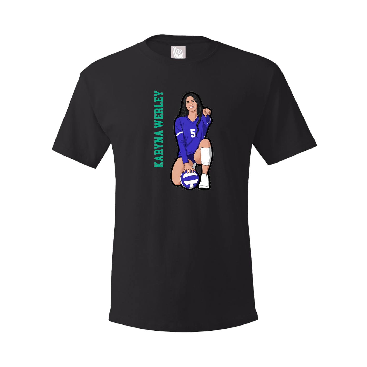 Tee — Name Vertical in Black