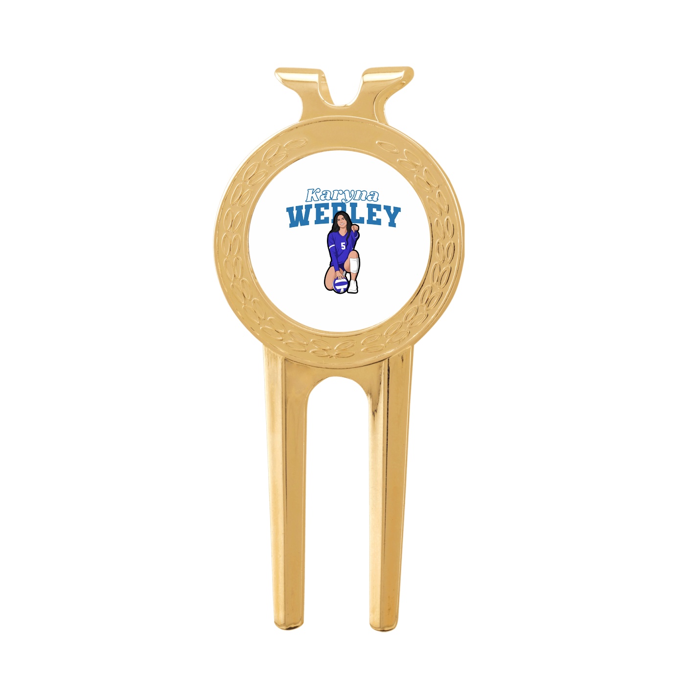Divot Tool with Ball Marker — Name Arch in Classic