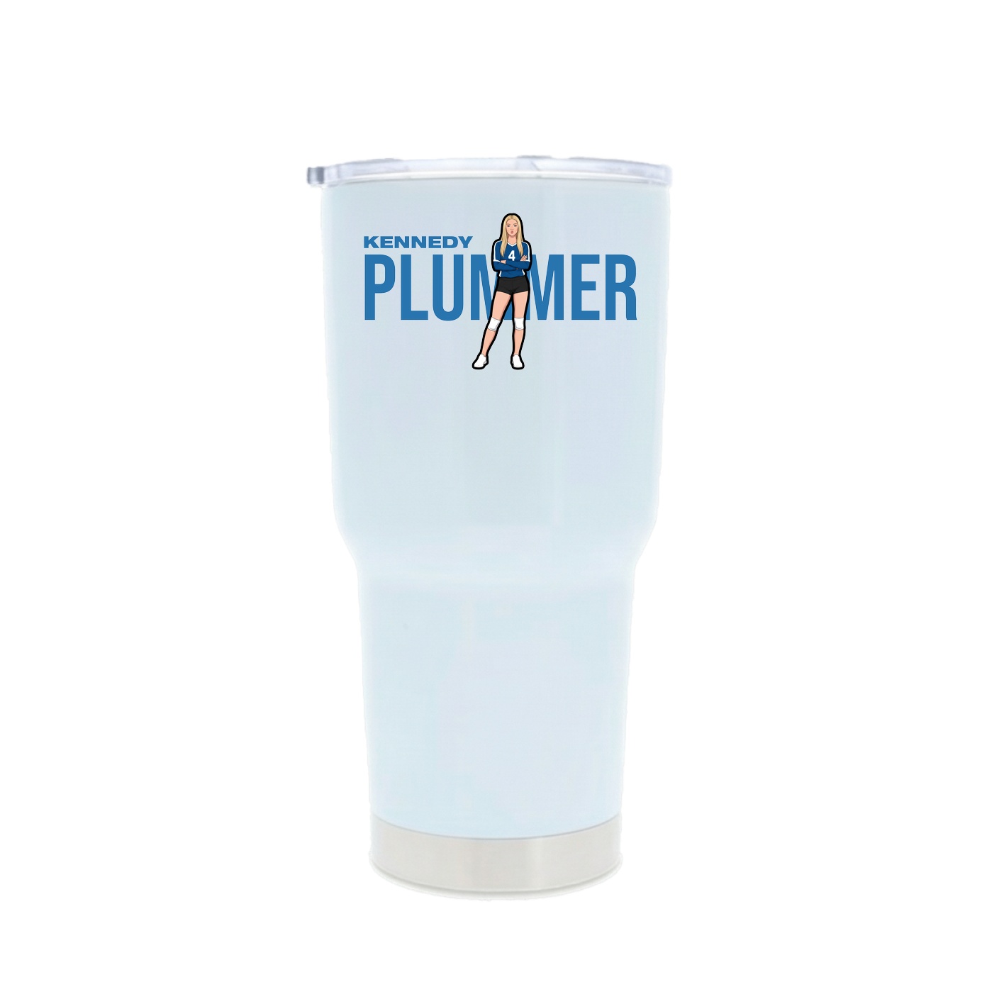 30oz Stainless Steel Tumbler — Player Name in White