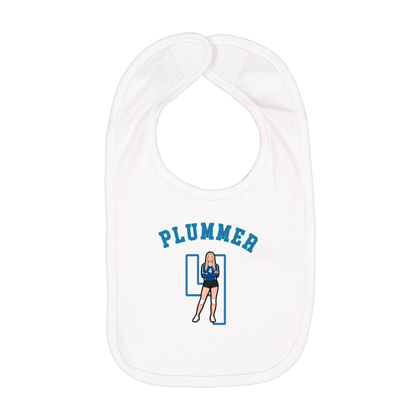 Infant Bib — Shirsey Arch in White