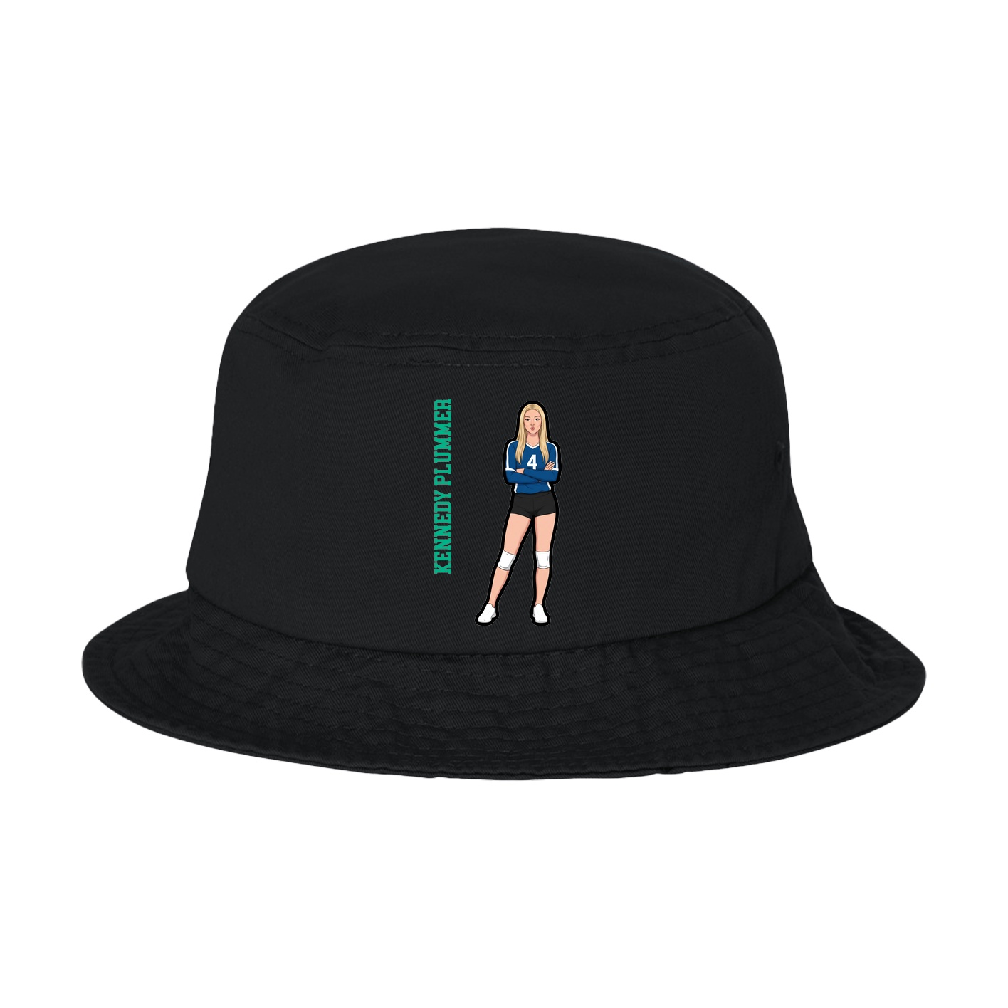 Bucket Cap — Name Vertical in Black