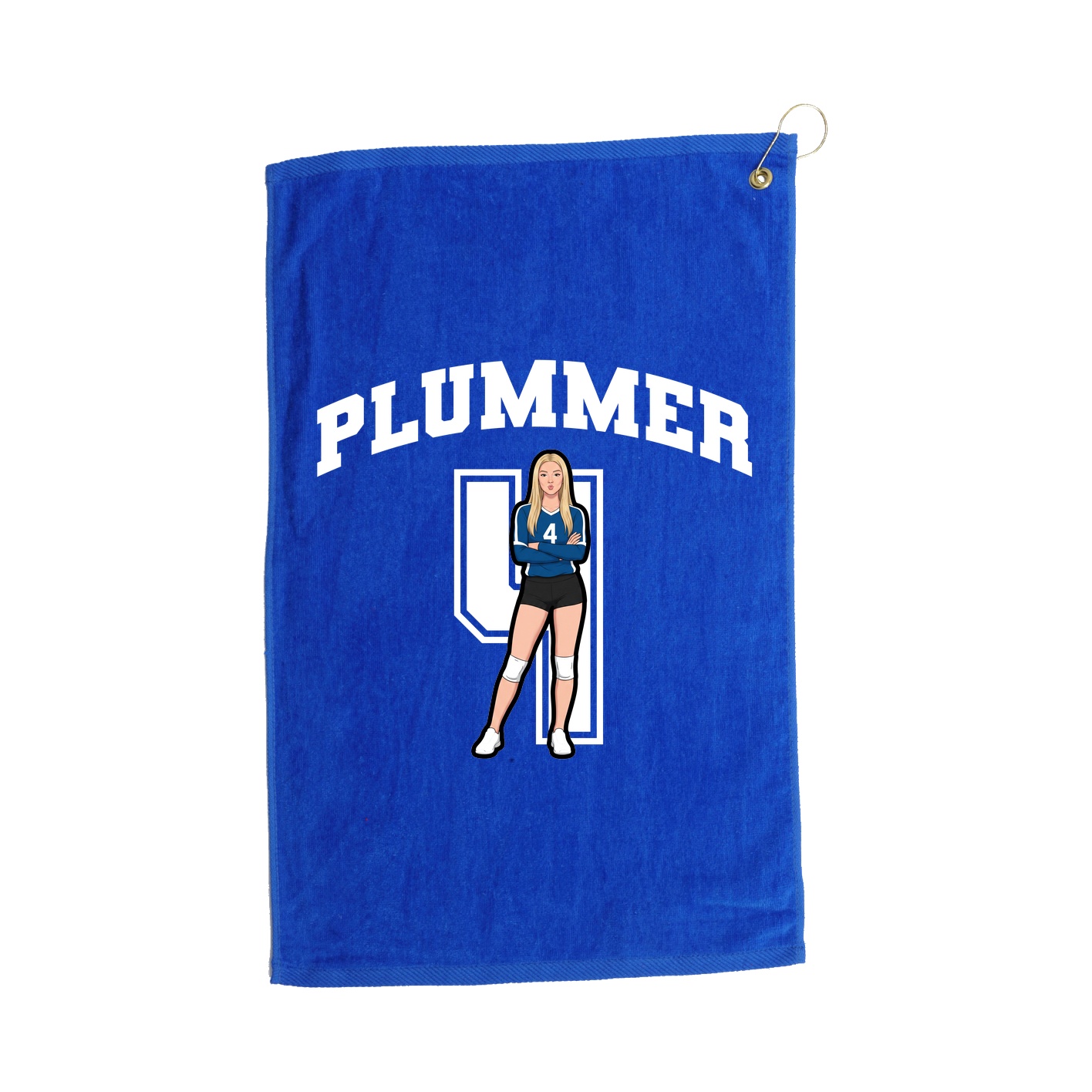 Golf Towel — Number in Royal