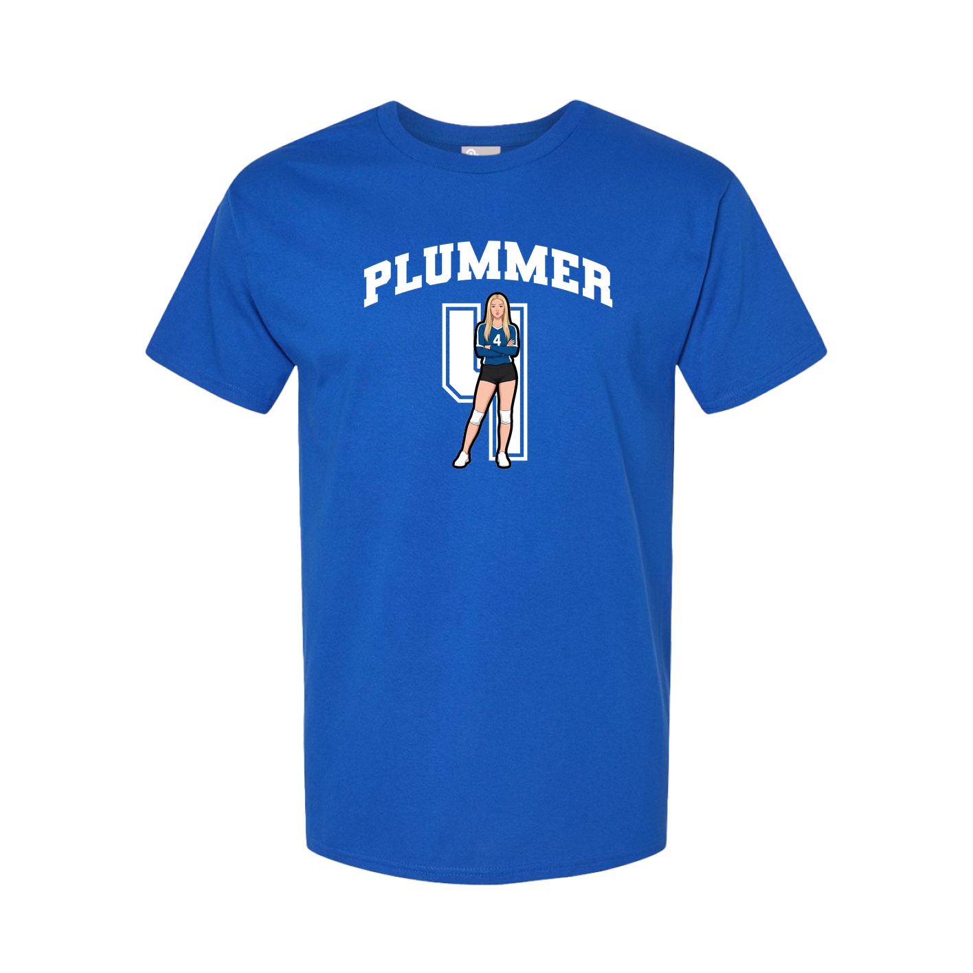 Youth Tee — Number in Royal