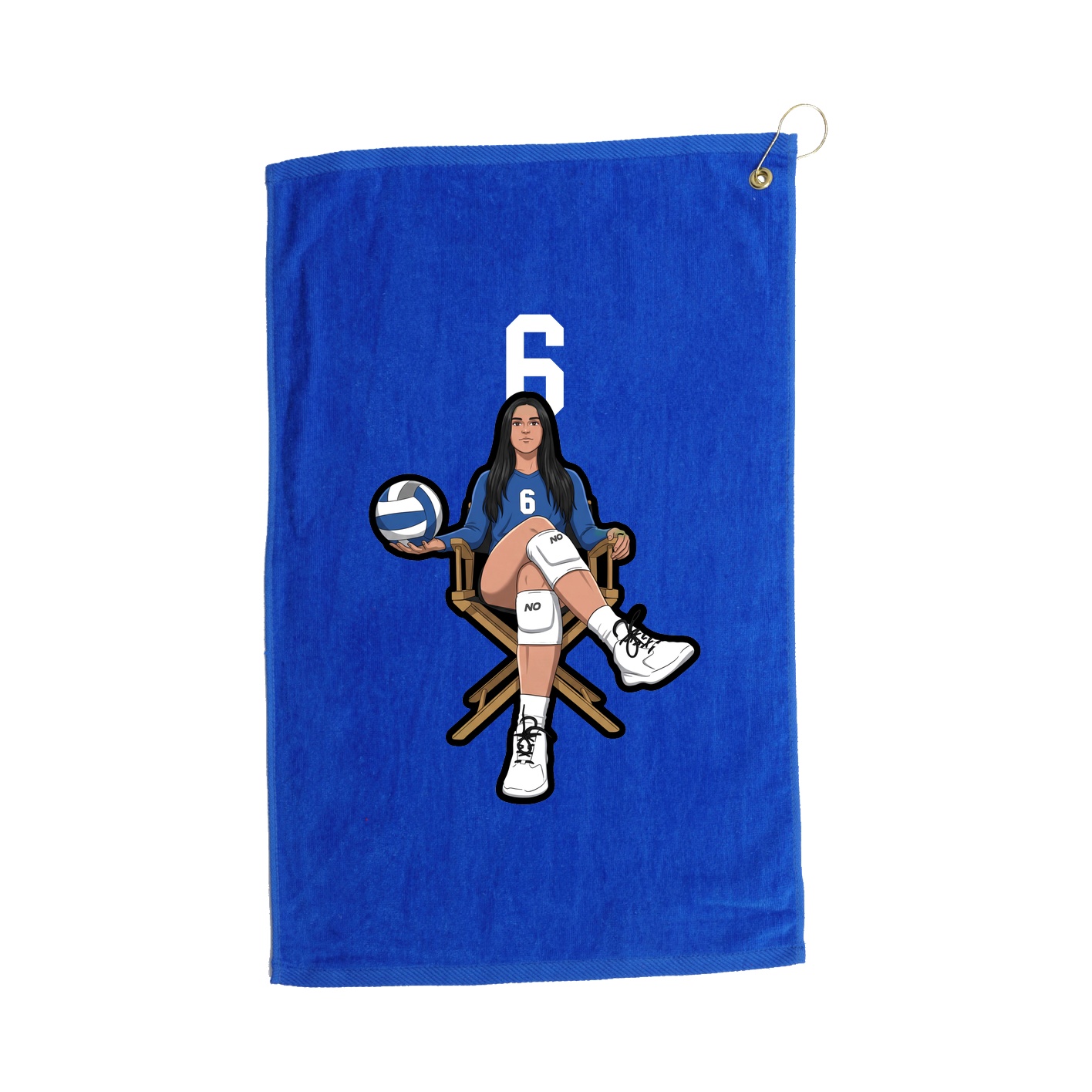 Golf Towel — Number Top in Royal