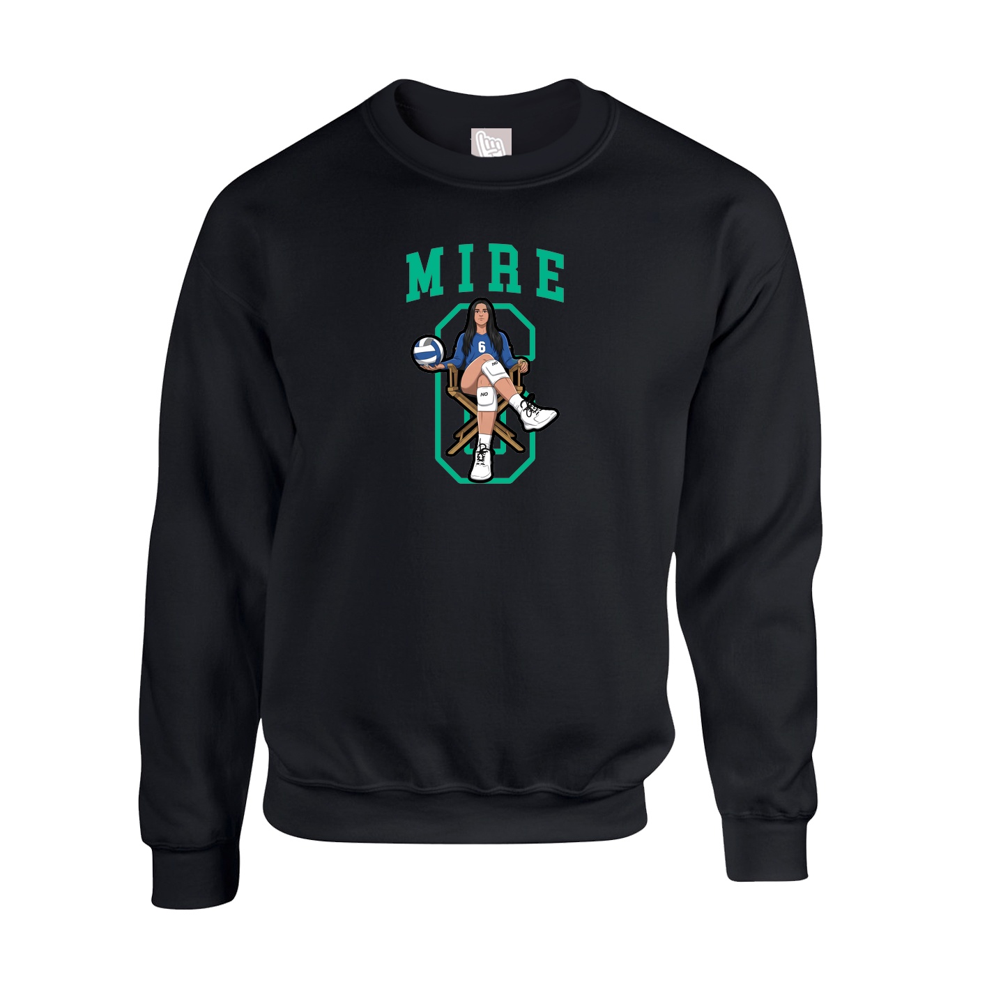 Fleece Crew — Shirsey in Black