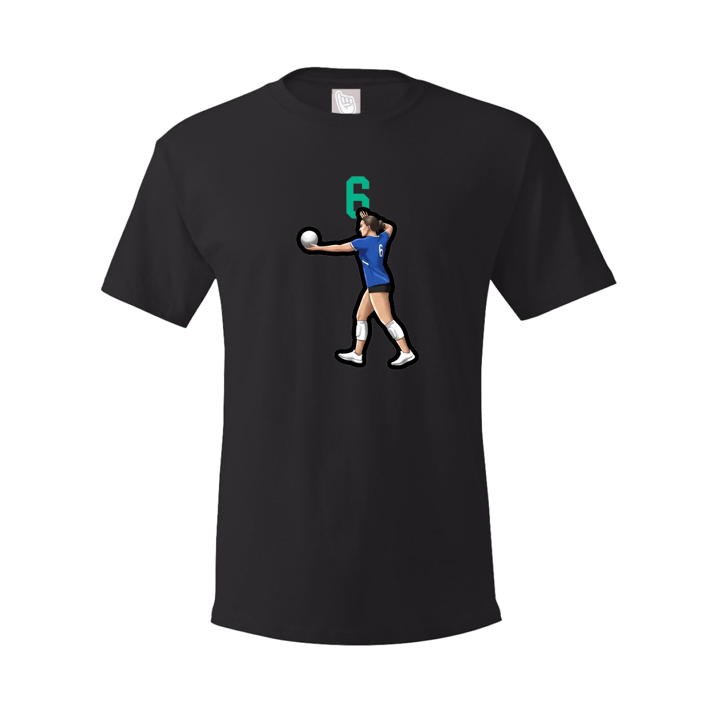 Youth Tee — Number Top in Black