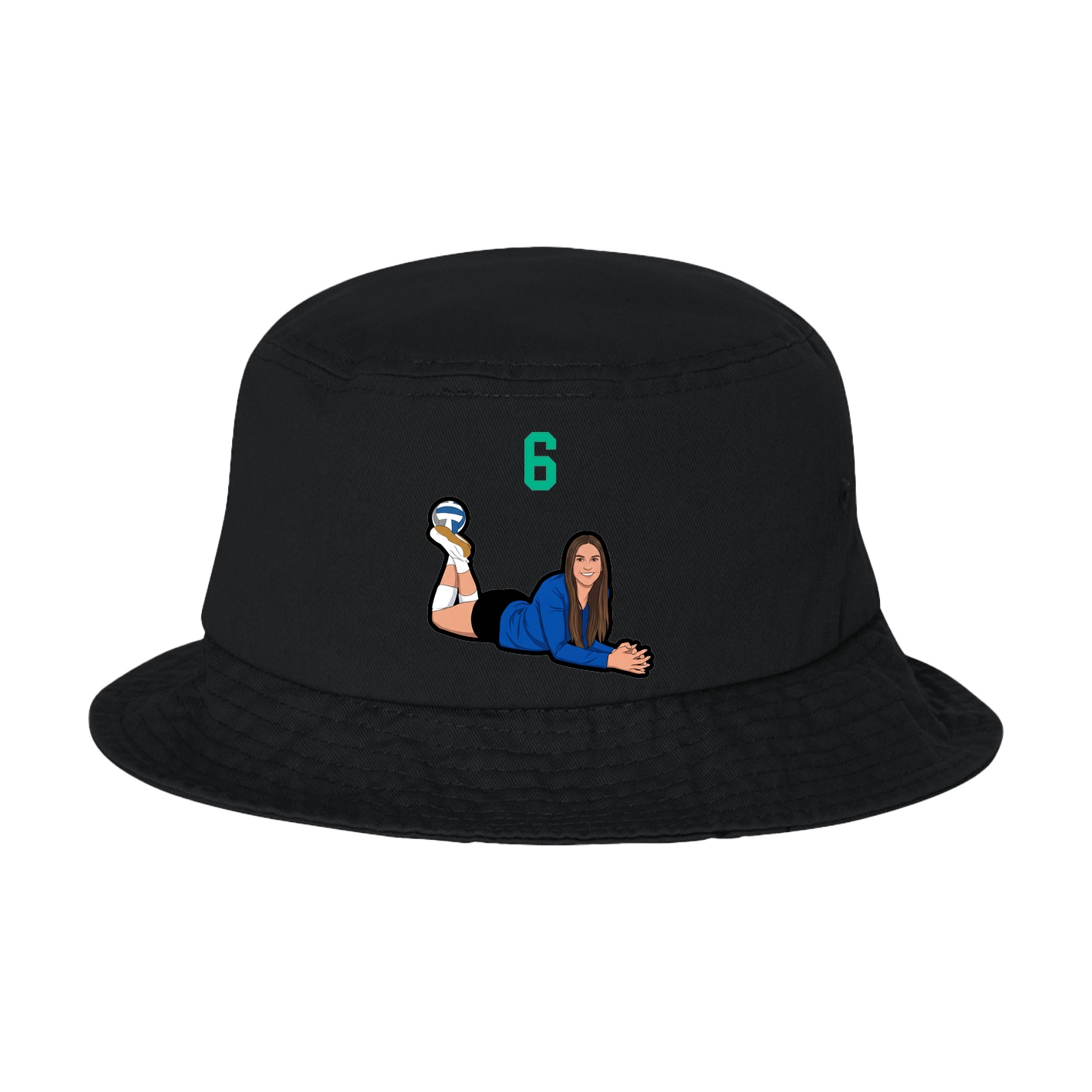 Bucket Cap — Number Top in Black