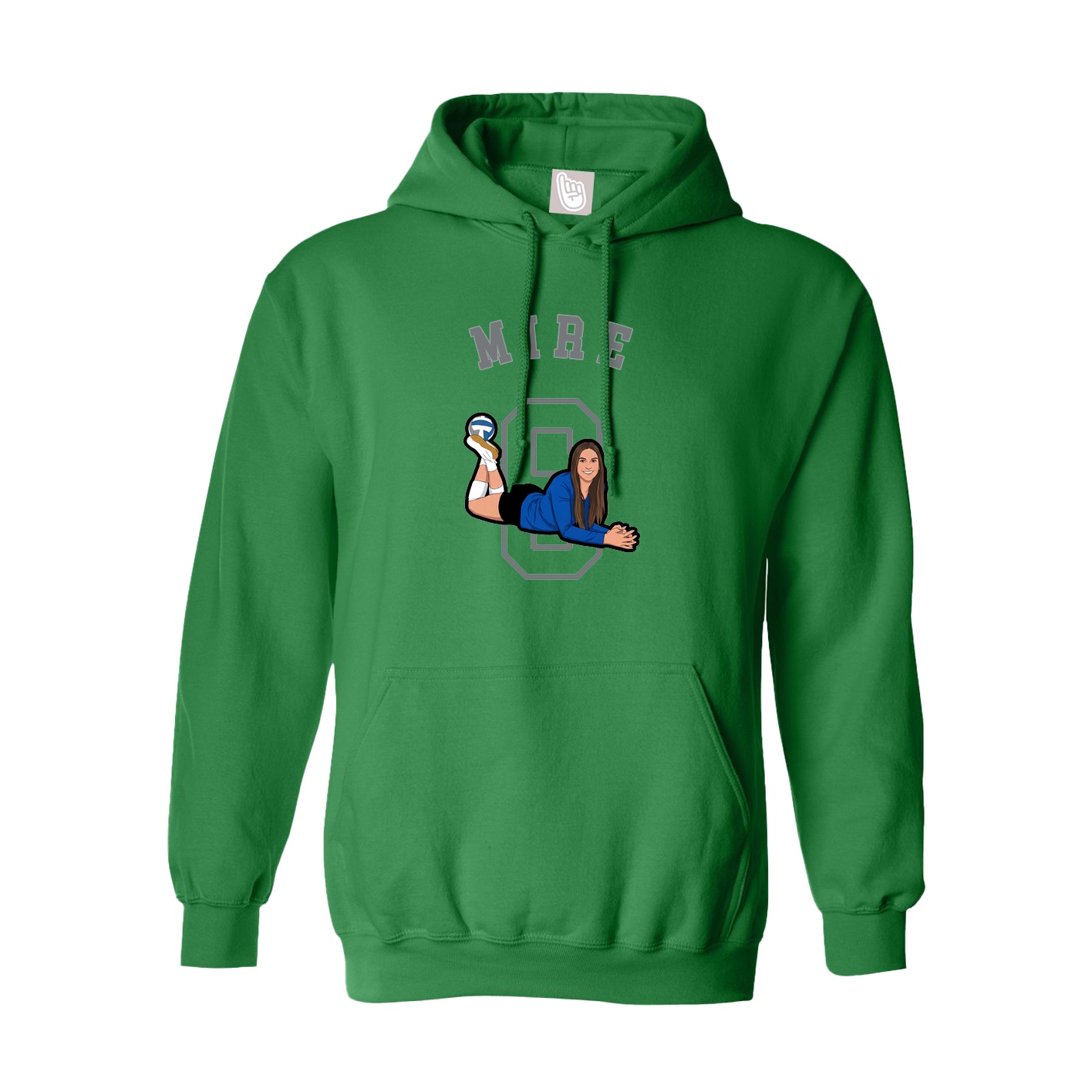 Youth Hoodie — Shirsey Arch in Green