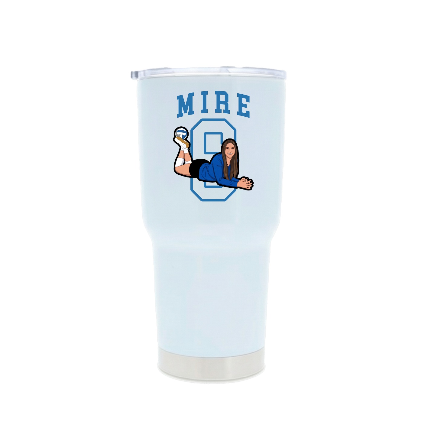 30oz Stainless Steel Tumbler — Shirsey in White