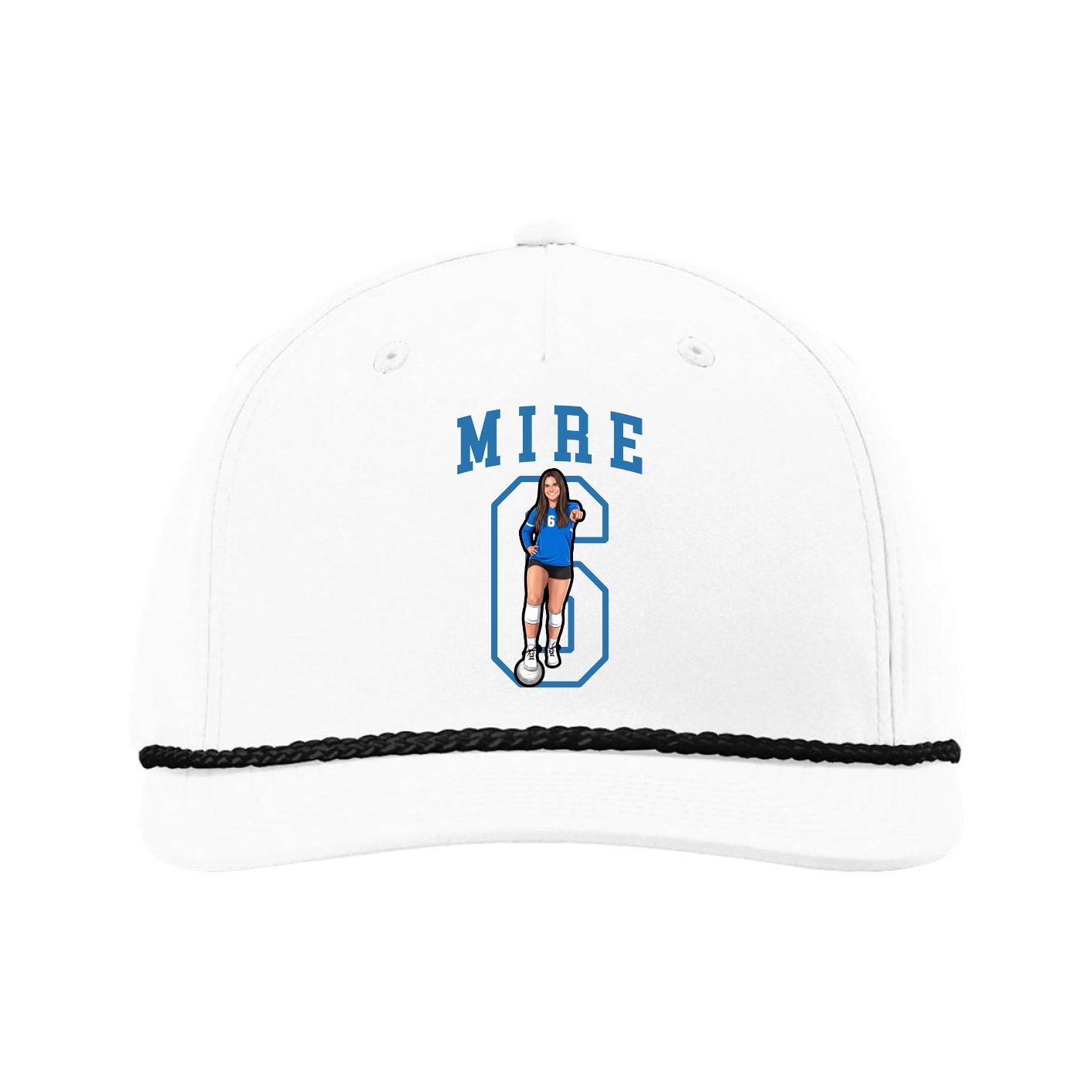 Five-Panel Classic Rope Cap — Shirsey in White
