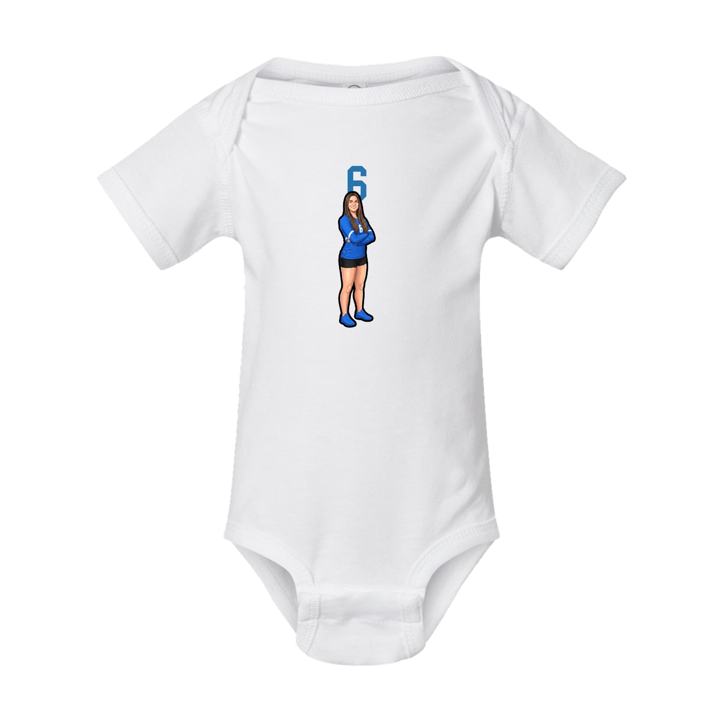 Baby Onesie — Number Top in White