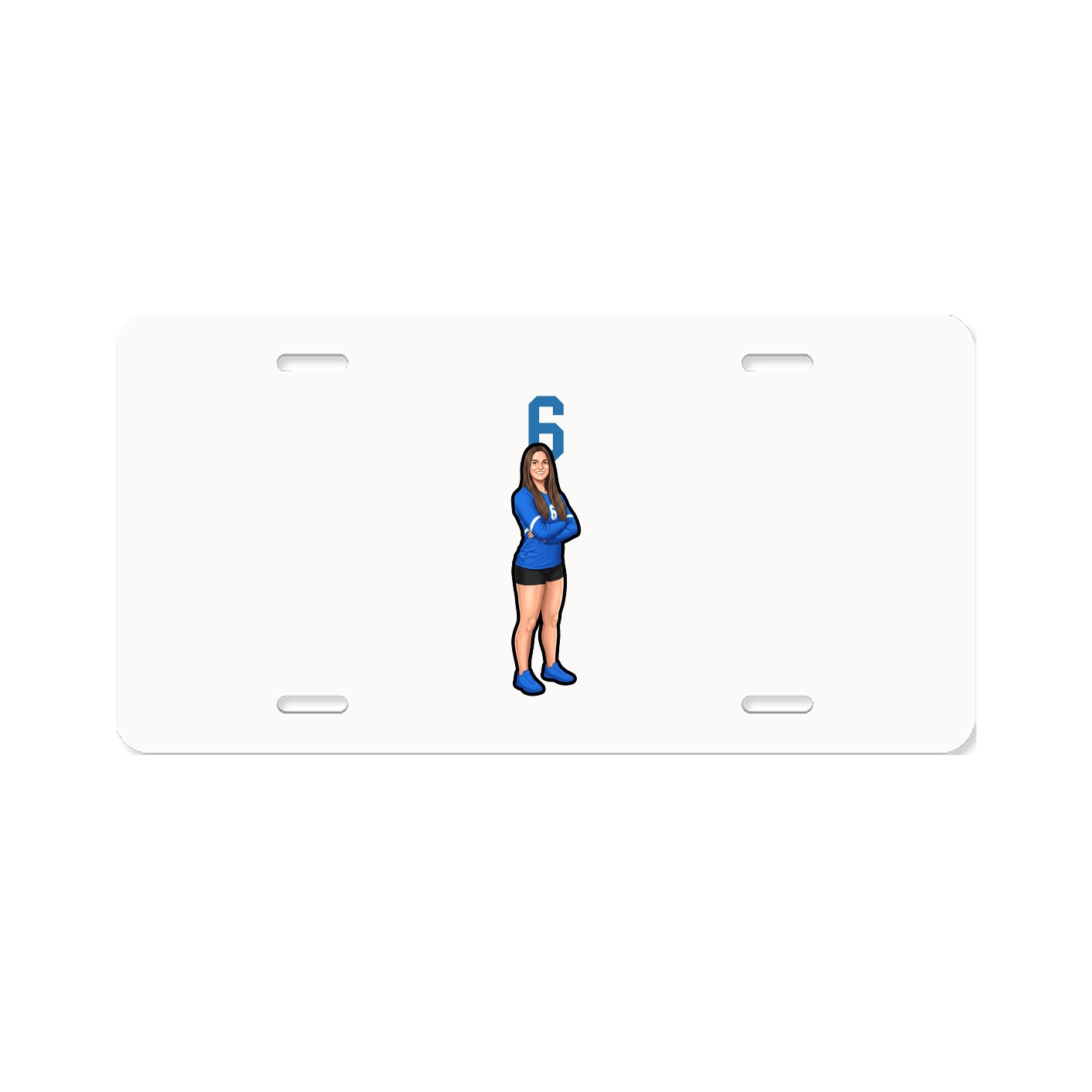 License Plate — Number Top in Classic