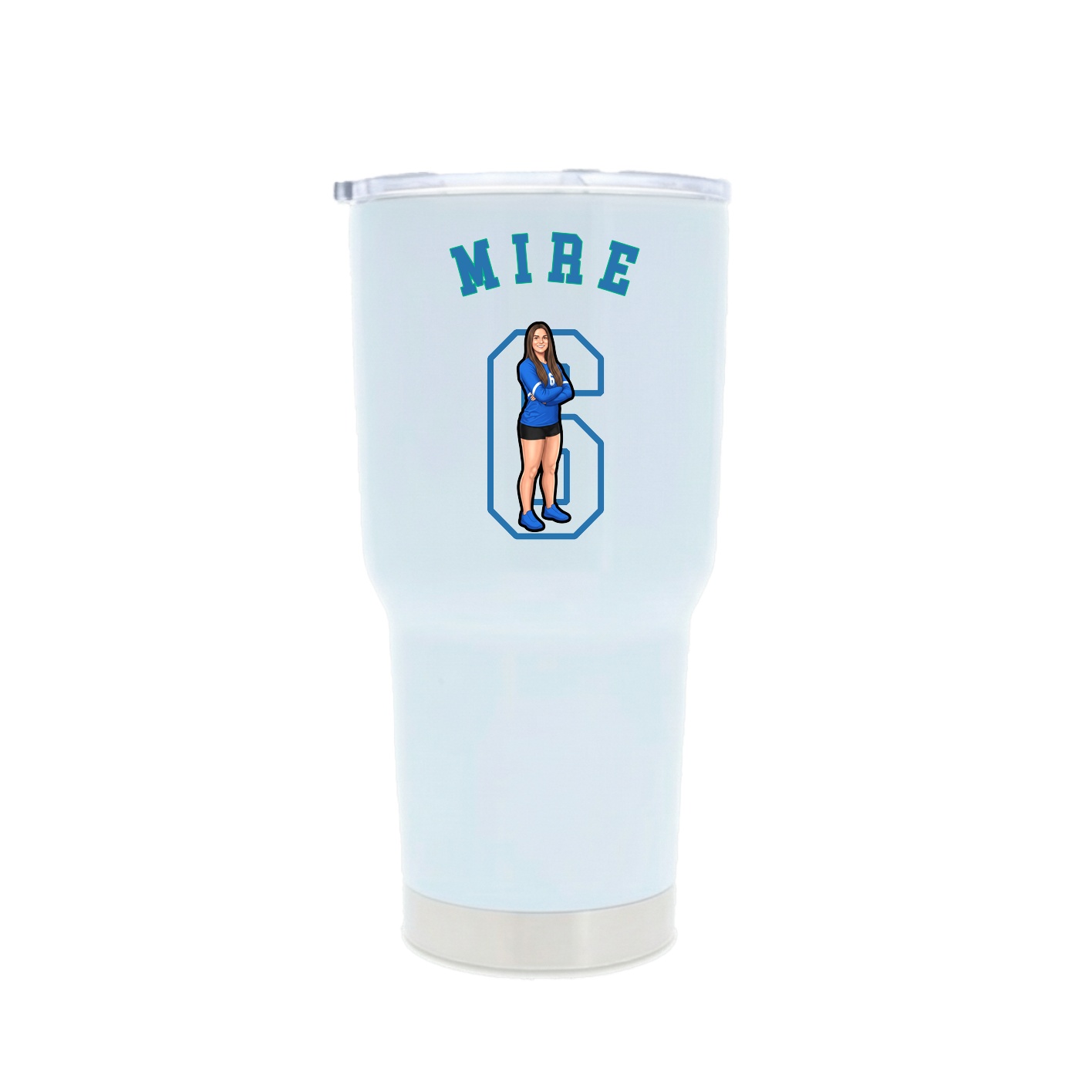 30oz Stainless Steel Tumbler — Shirsey Arch in White