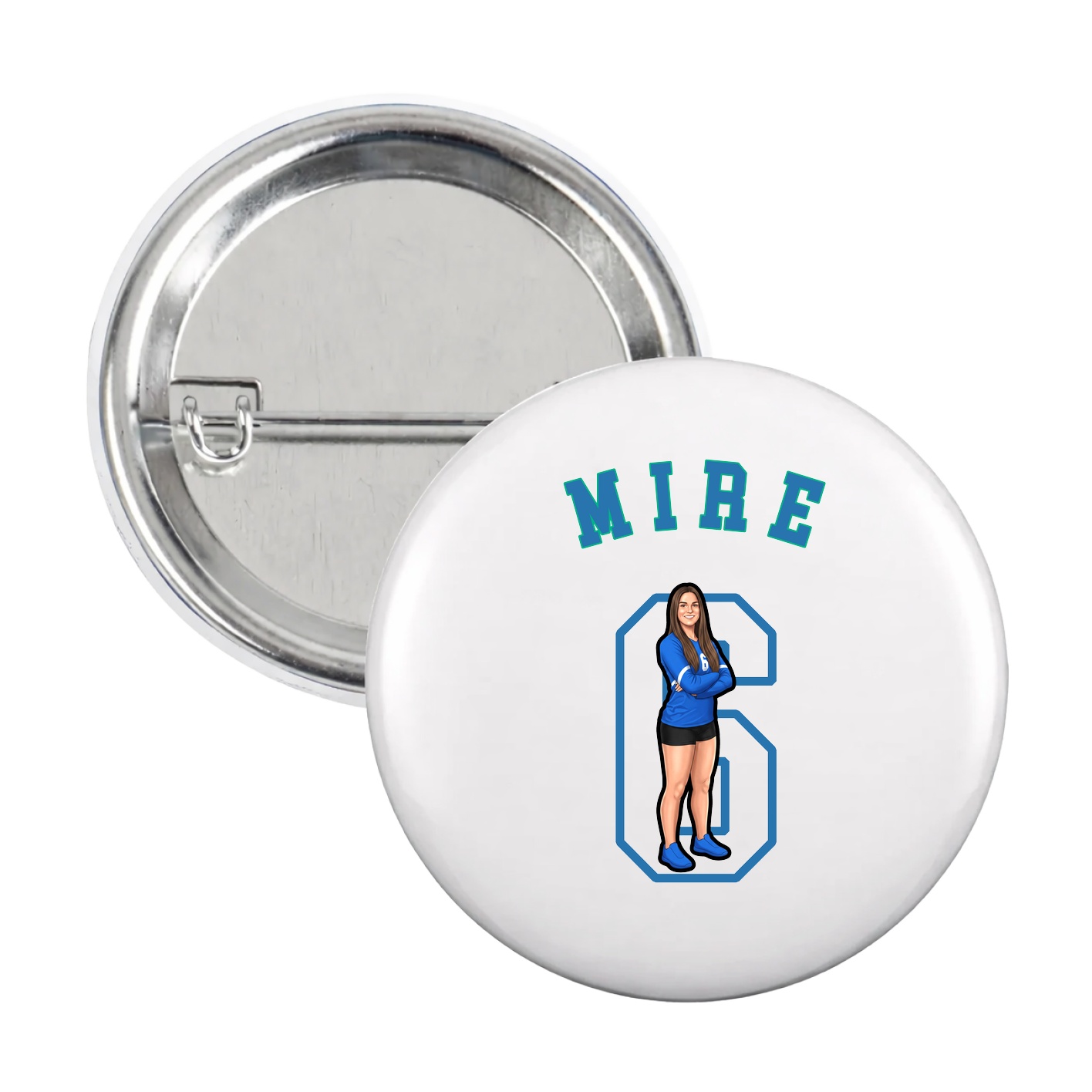 Game Day Button — Shirsey Arch in White