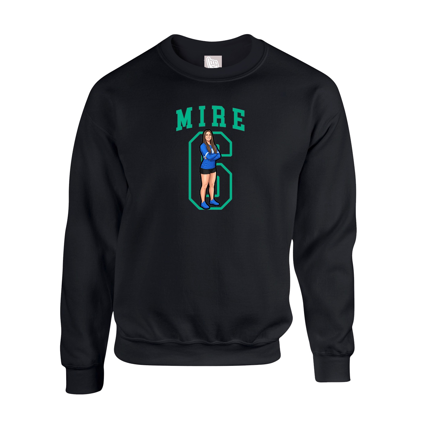 Fleece Crew — Shirsey in Black