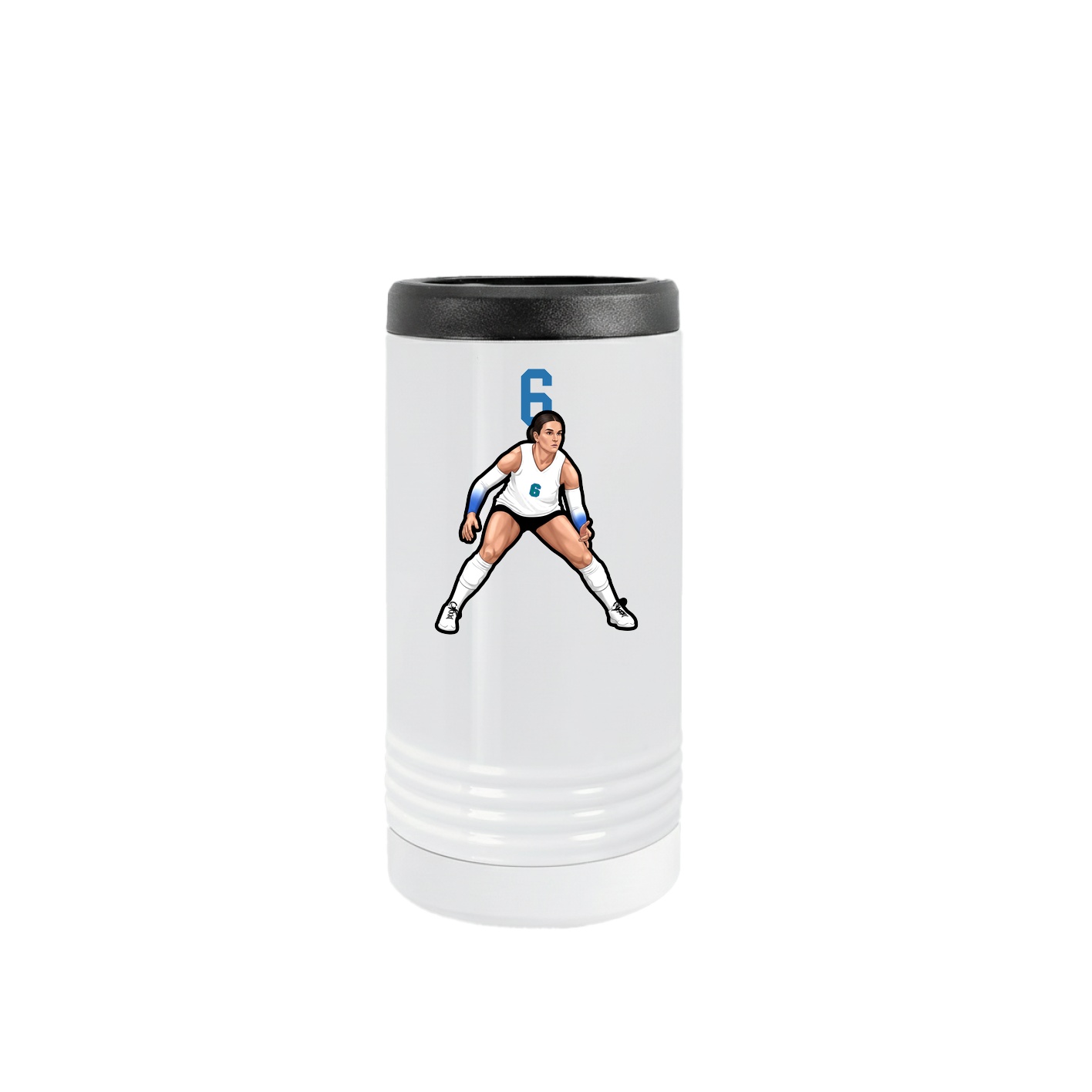 Slim Beverage Holder — Number Top in White