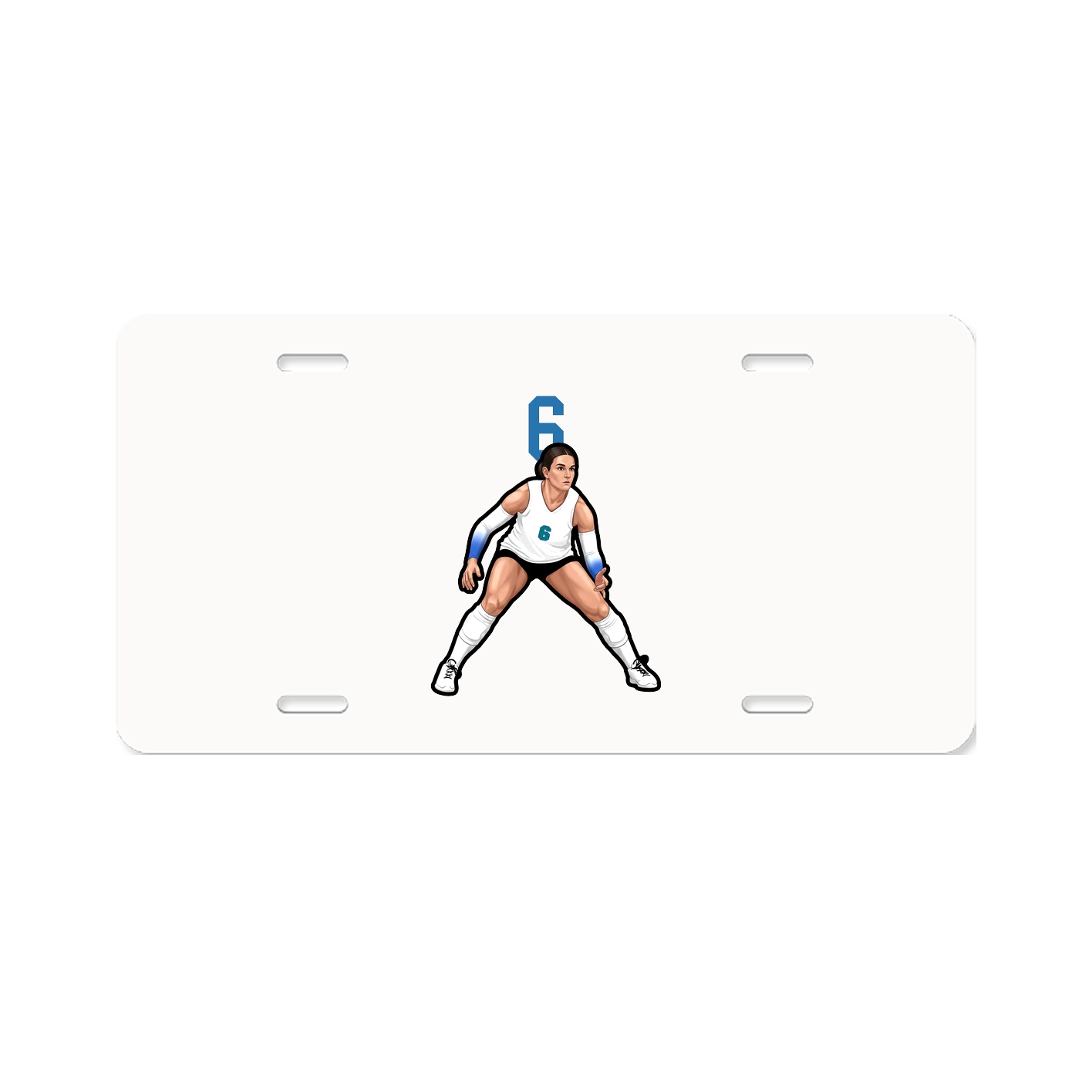 License Plate — Number Top in Classic
