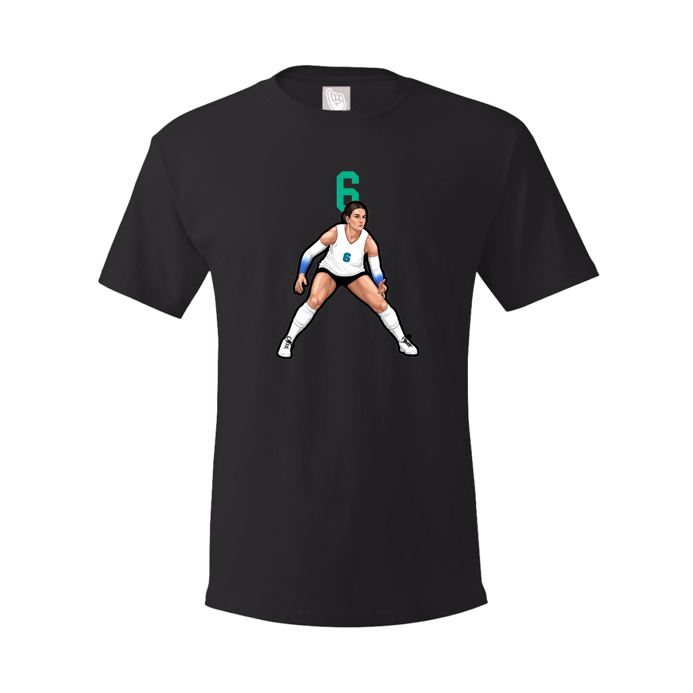 Youth Tee — Number Top in Black