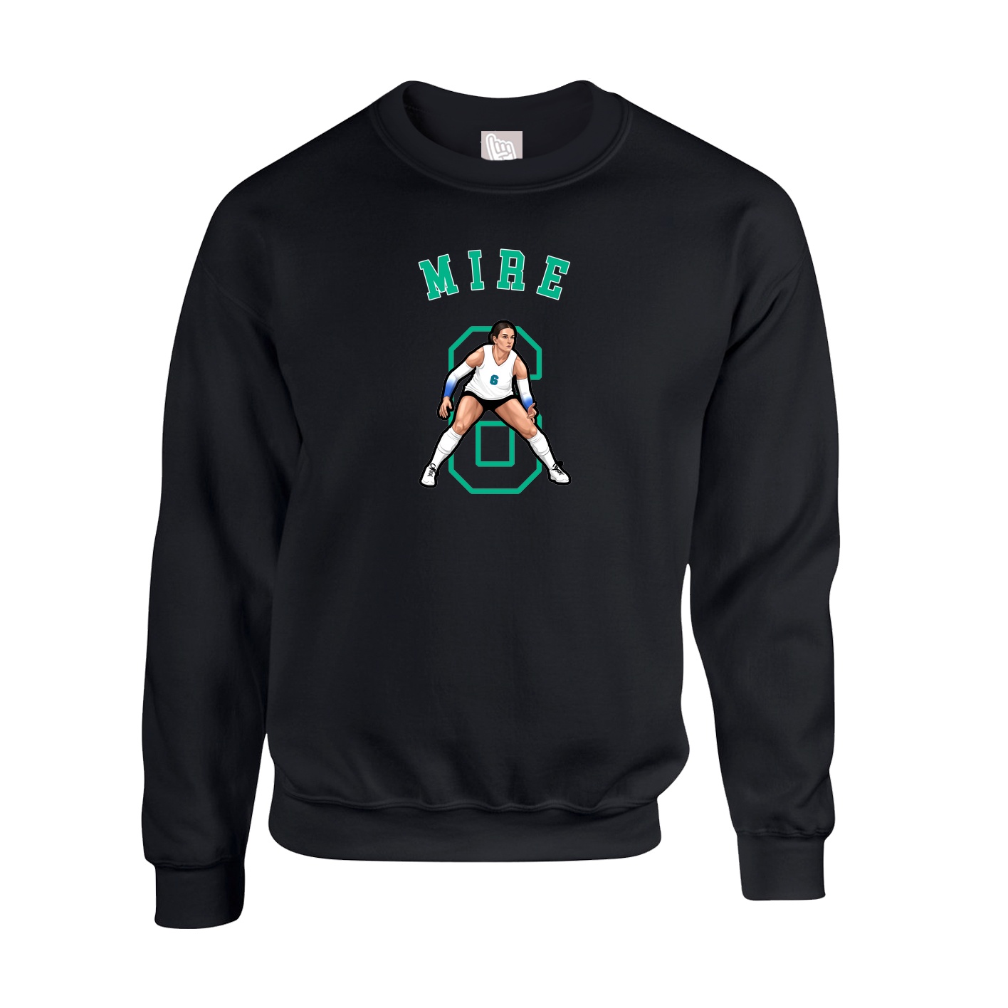 Fleece Crew — Shirsey Arch in Black