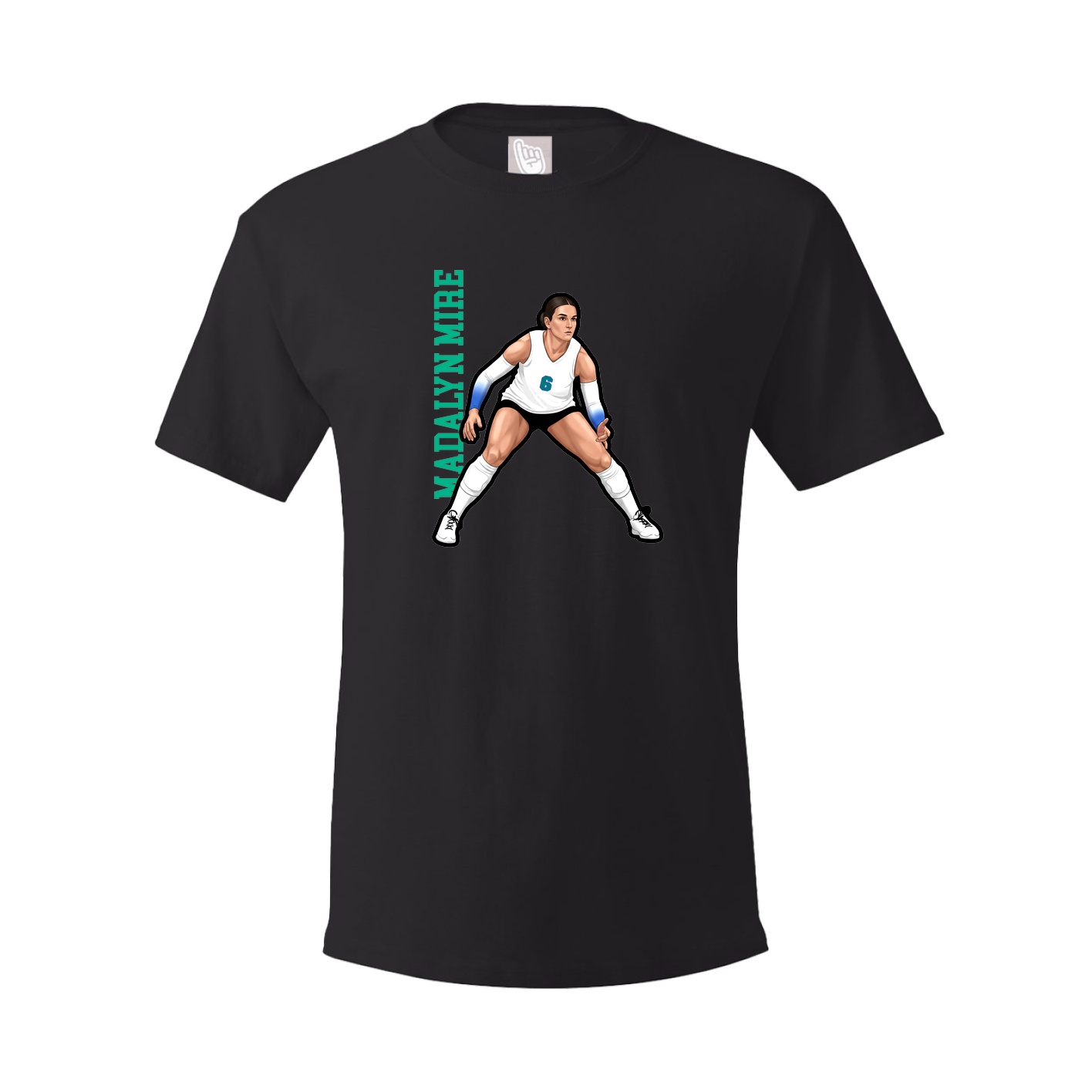 Tee — Name Vertical in Black