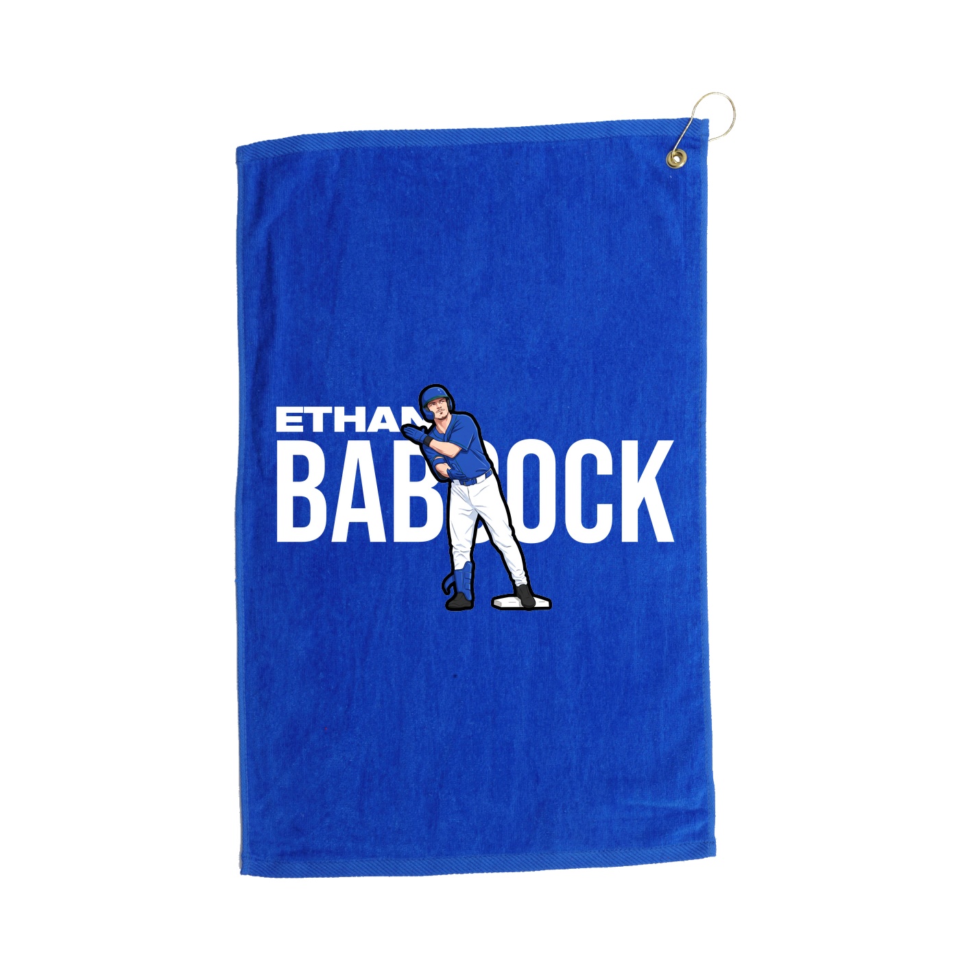 Golf Towel — Player Name in Royal
