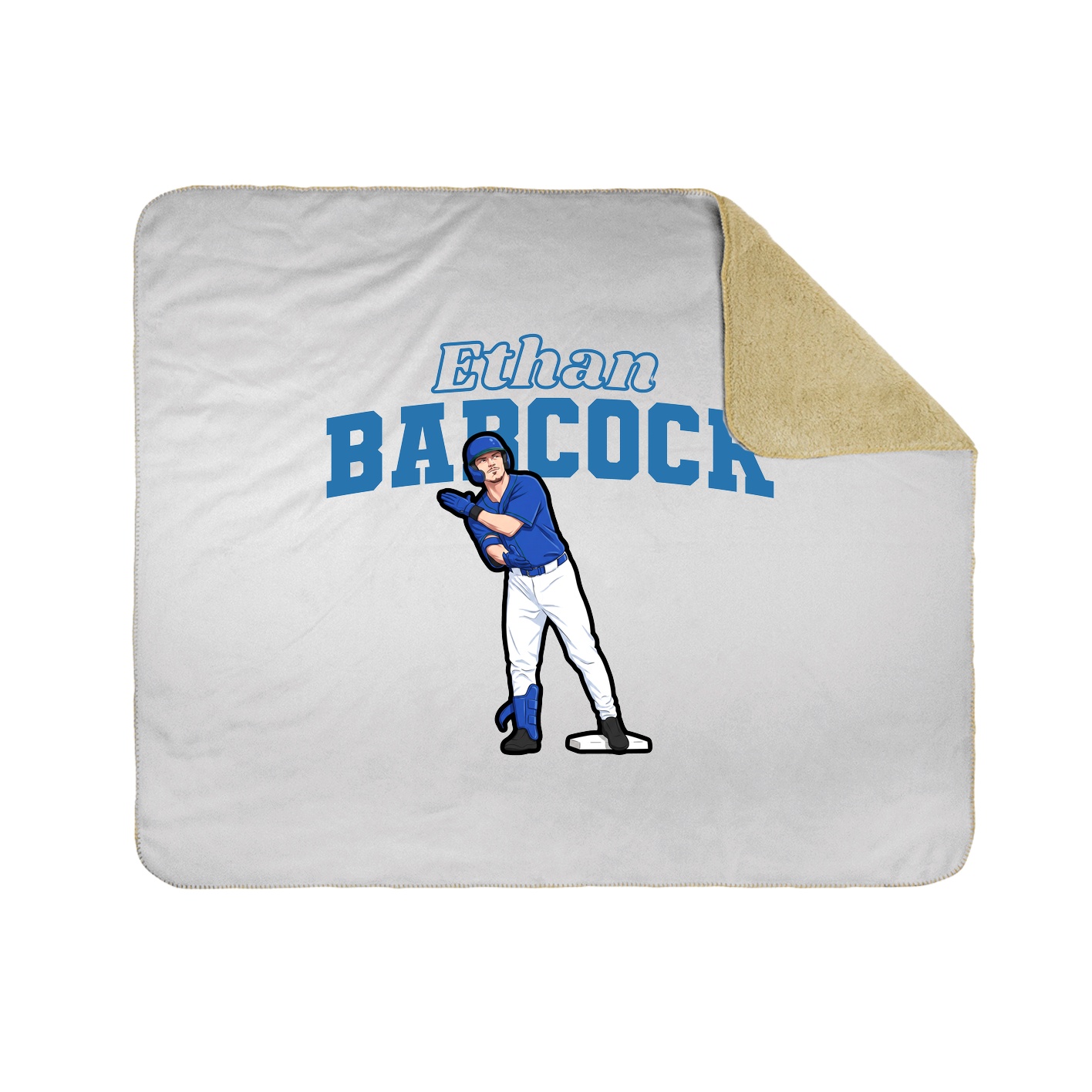 Throw Blanket — Name Arch in White