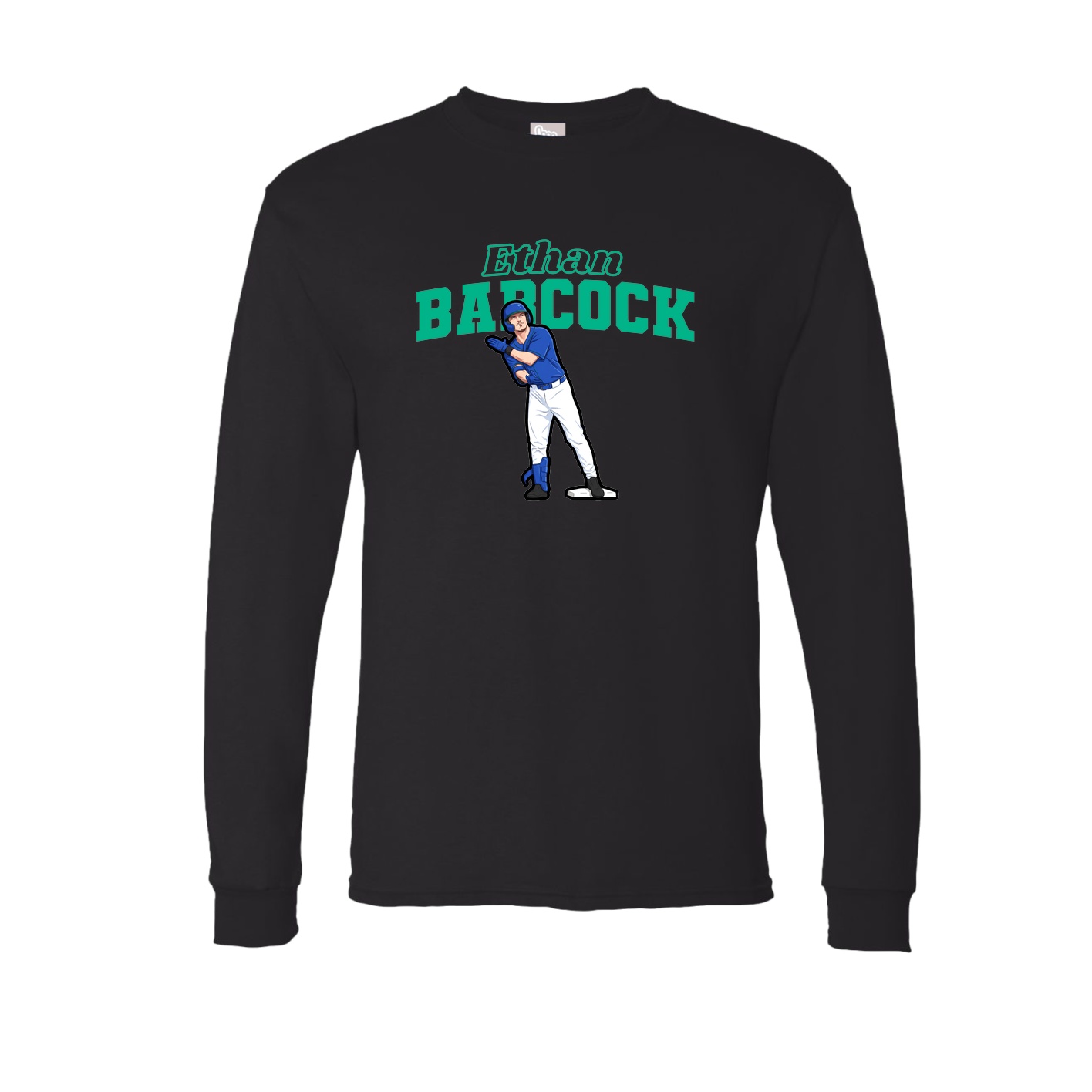 Long Sleeve Tee — Name Arch in Black