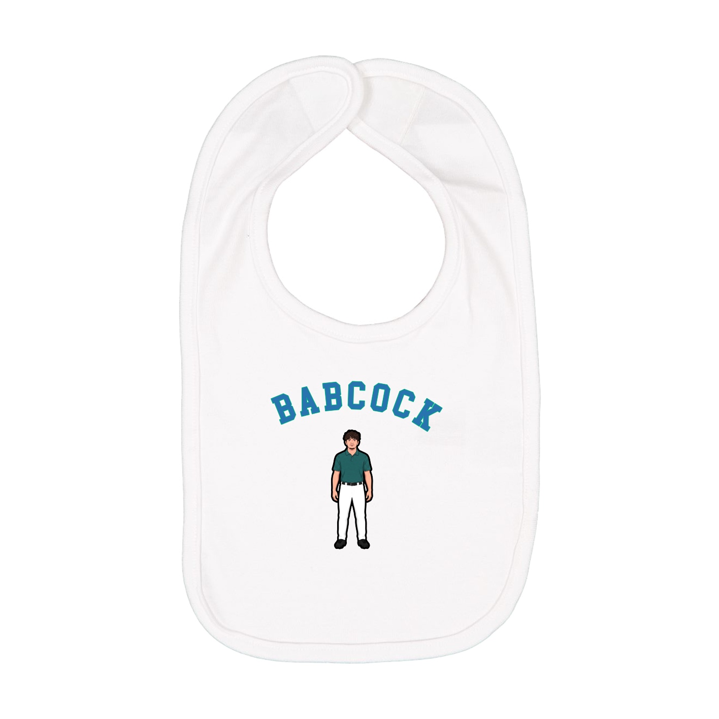 Infant Bib — Shirsey Arch in White