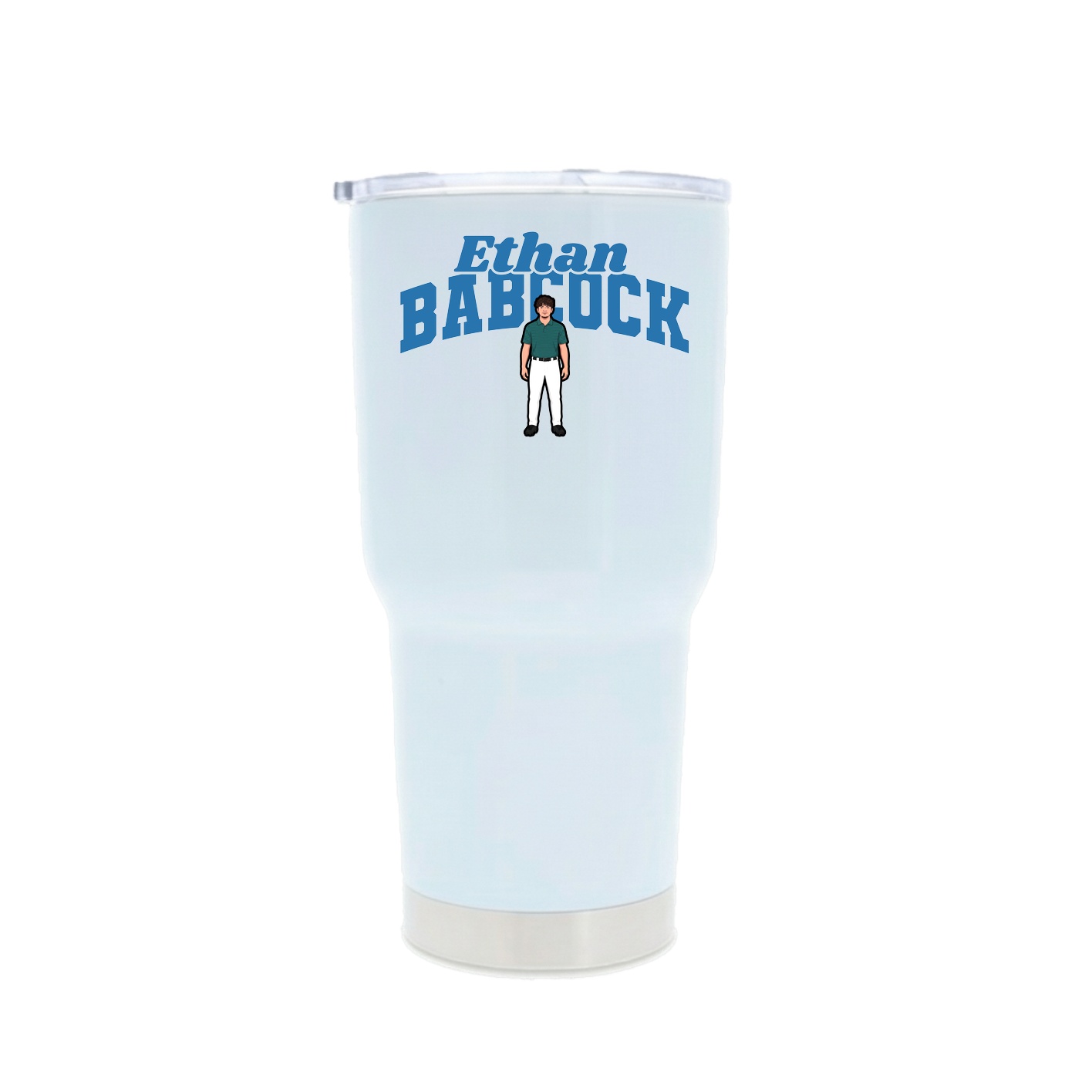 30oz Stainless Steel Tumbler — Signature Arch in White