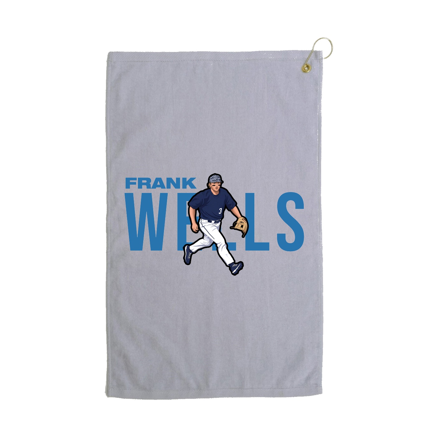 Golf Towel — Player Name in Grey