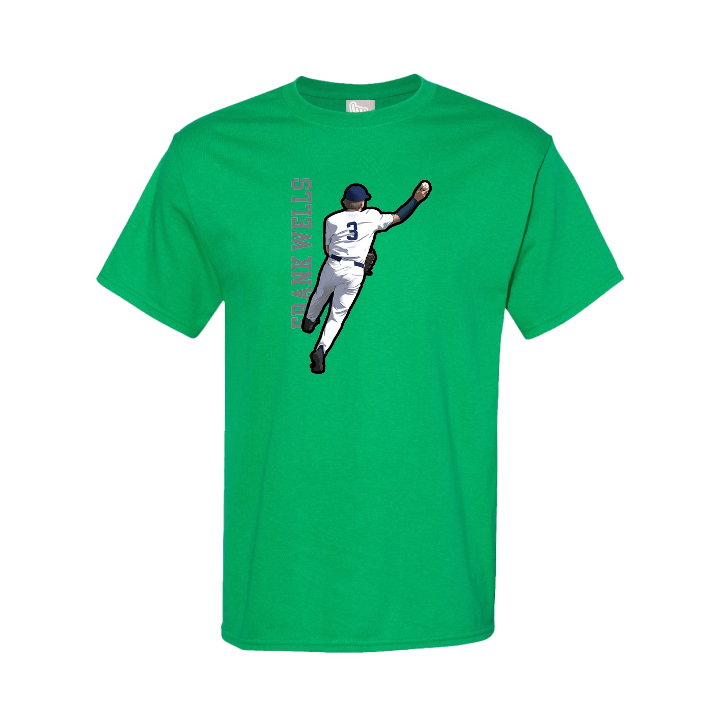 Tee — Name Vertical in Green