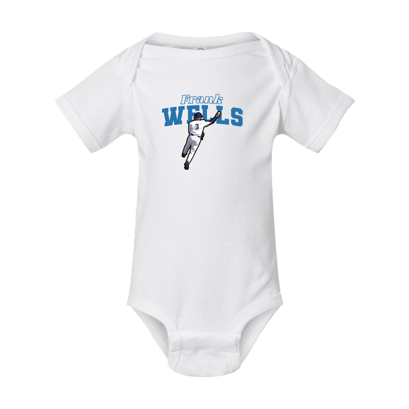 Baby Onesie — Name Arch in White