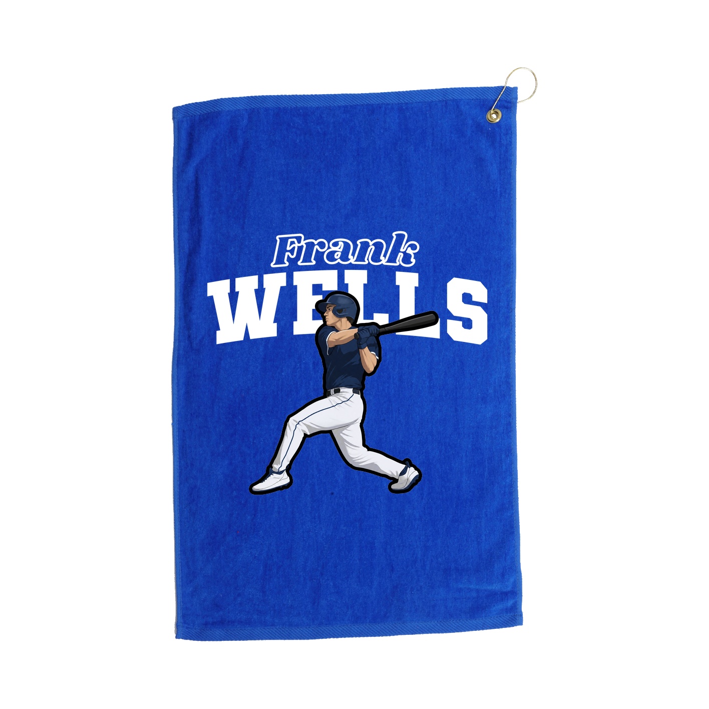 Golf Towel — Name Arch in Royal