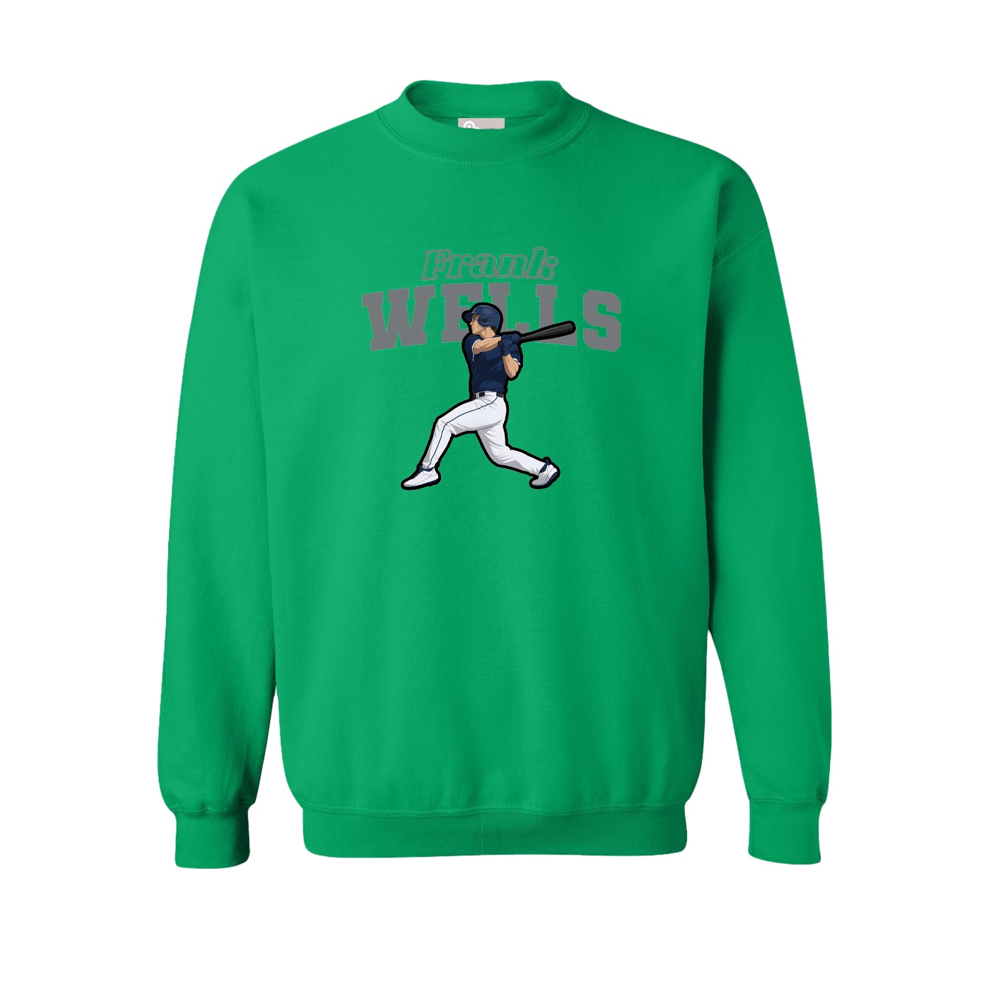 Fleece Crew — Name Arch in Green