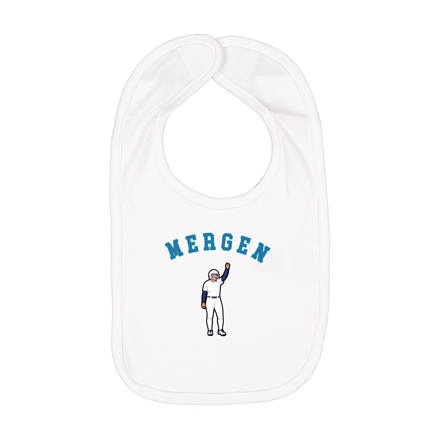 Infant Bib — Shirsey Arch in White