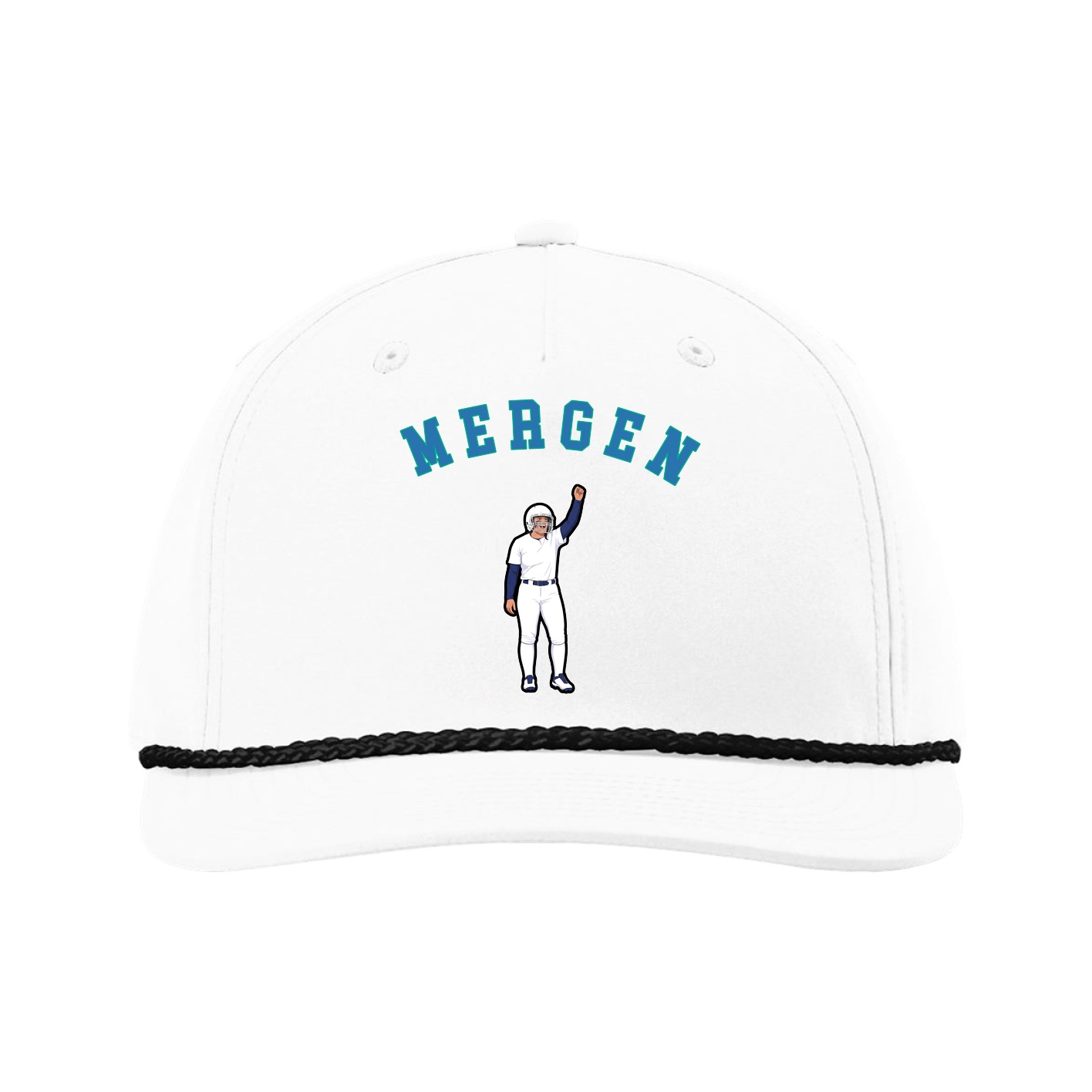 Five-Panel Classic Rope Cap — Shirsey Arch in White