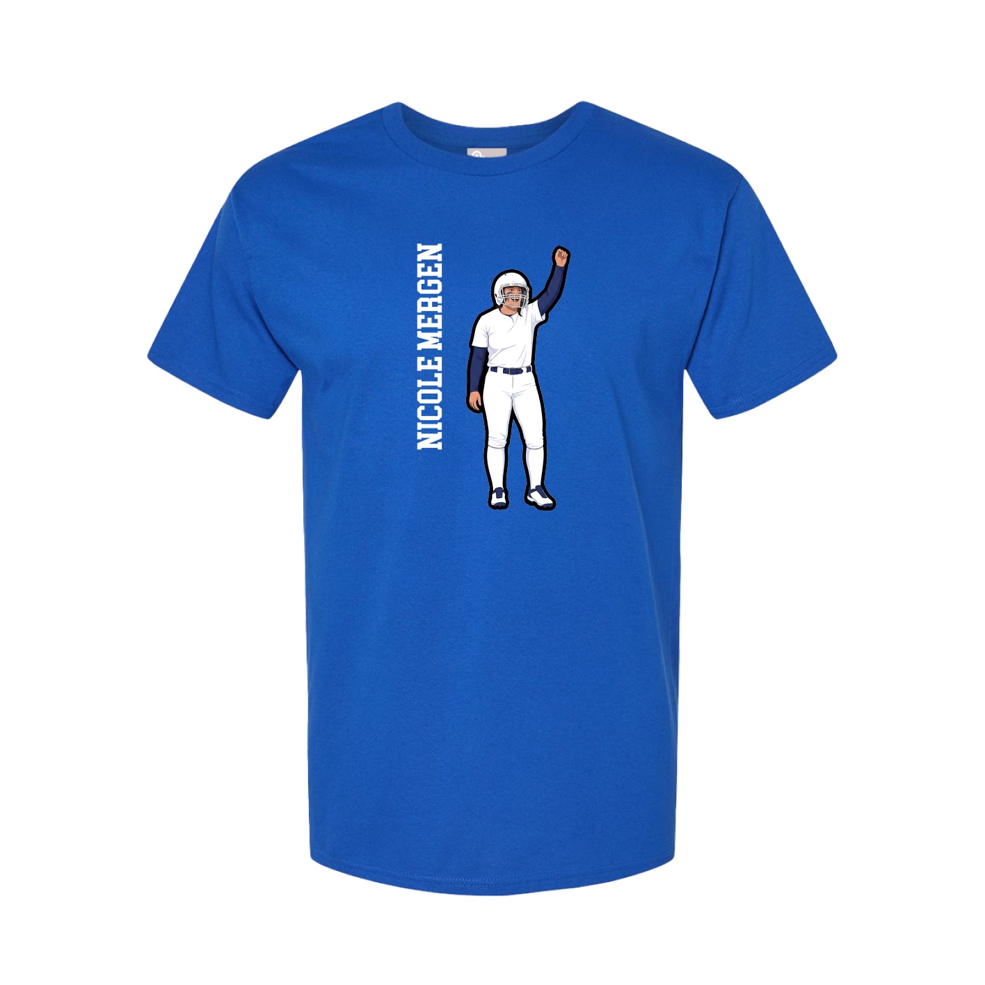 Youth Tee — Name Vertical in Royal