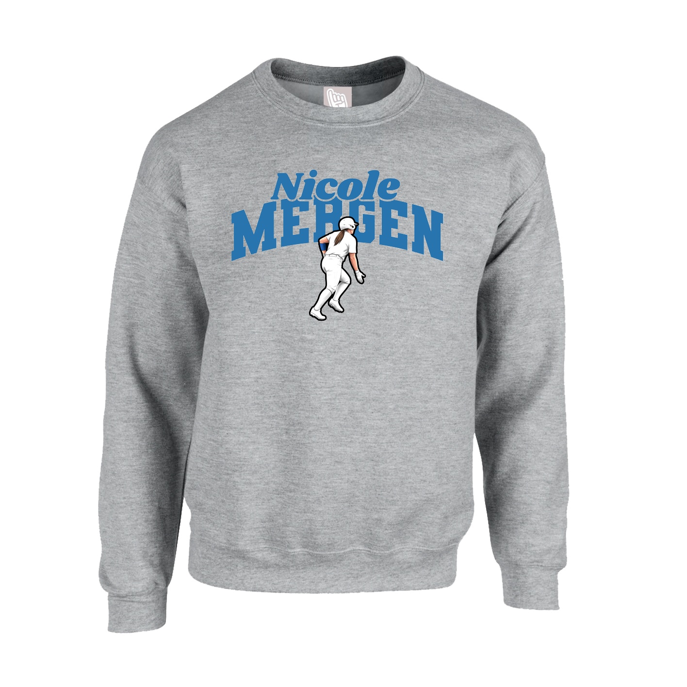 Fleece Crew — Signature Arch in Grey