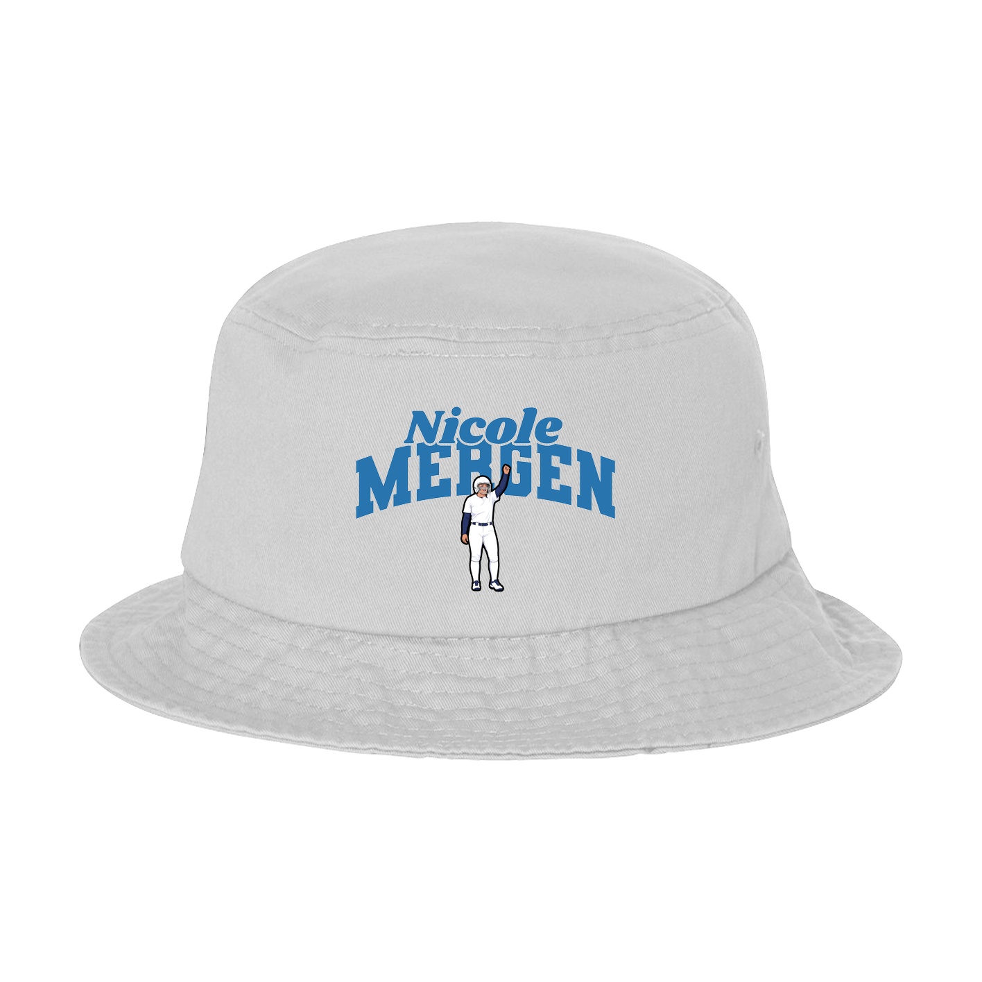 Bucket Cap — Signature Arch in White