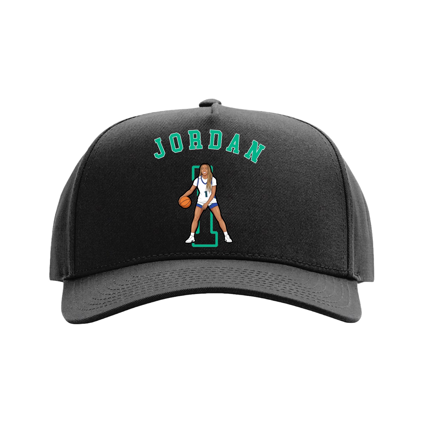 Full Fabric Five-Panel Champ Cap — Shirsey Arch in Black