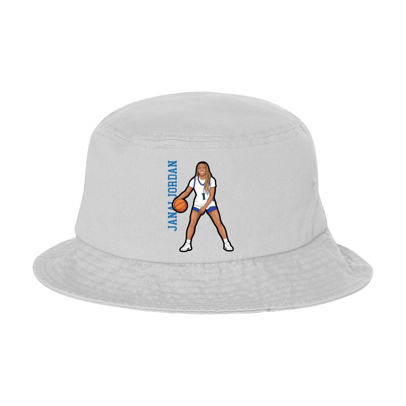 Bucket Cap — Name Vertical in White