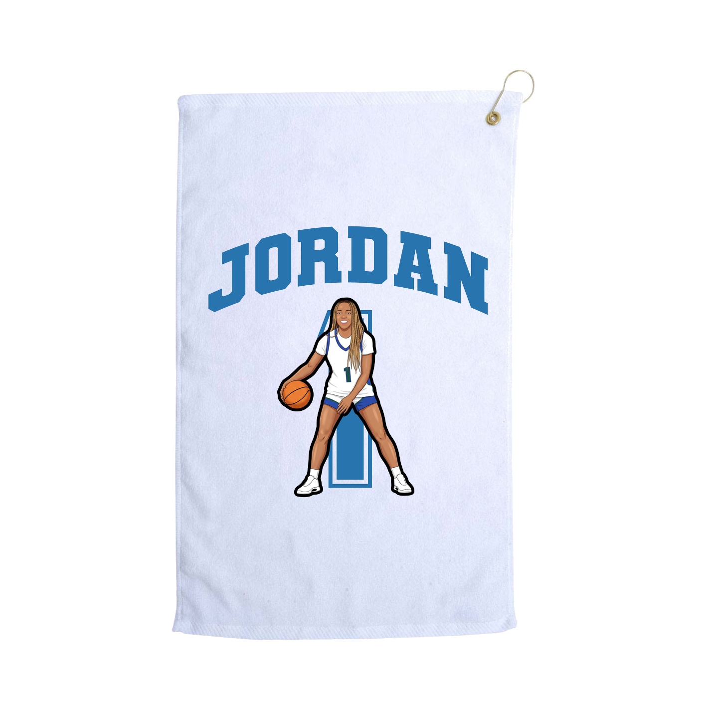 Golf Towel — Number in White