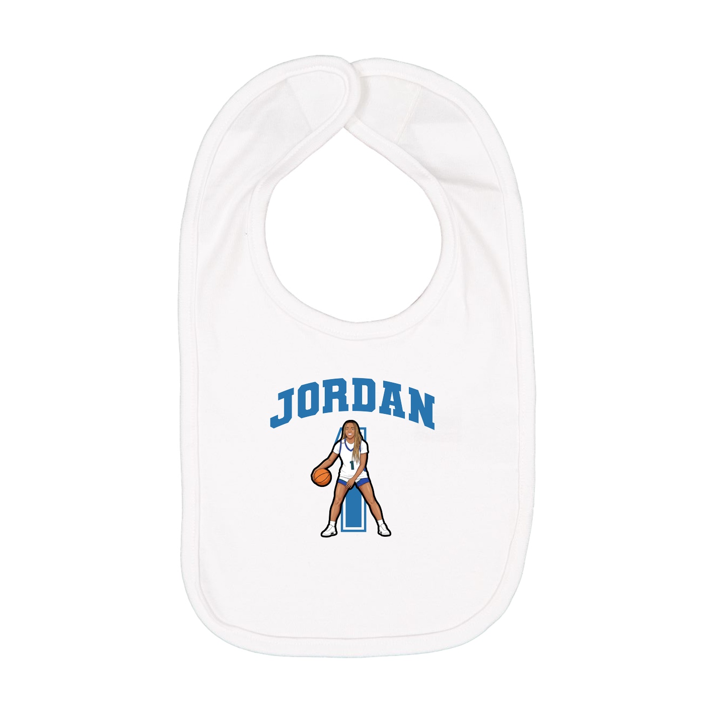 Infant Bib — Number in White