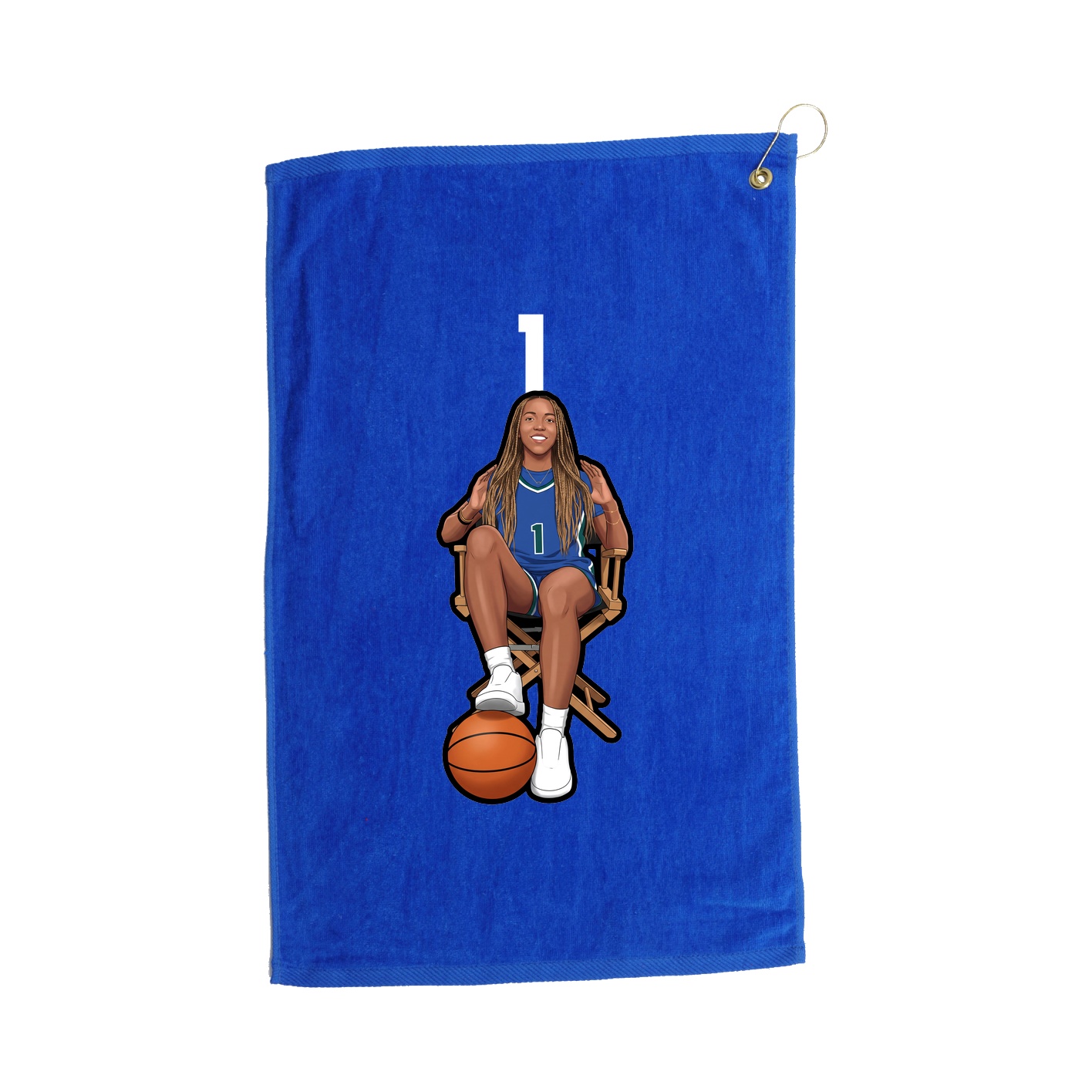 Golf Towel — Number Top in Royal